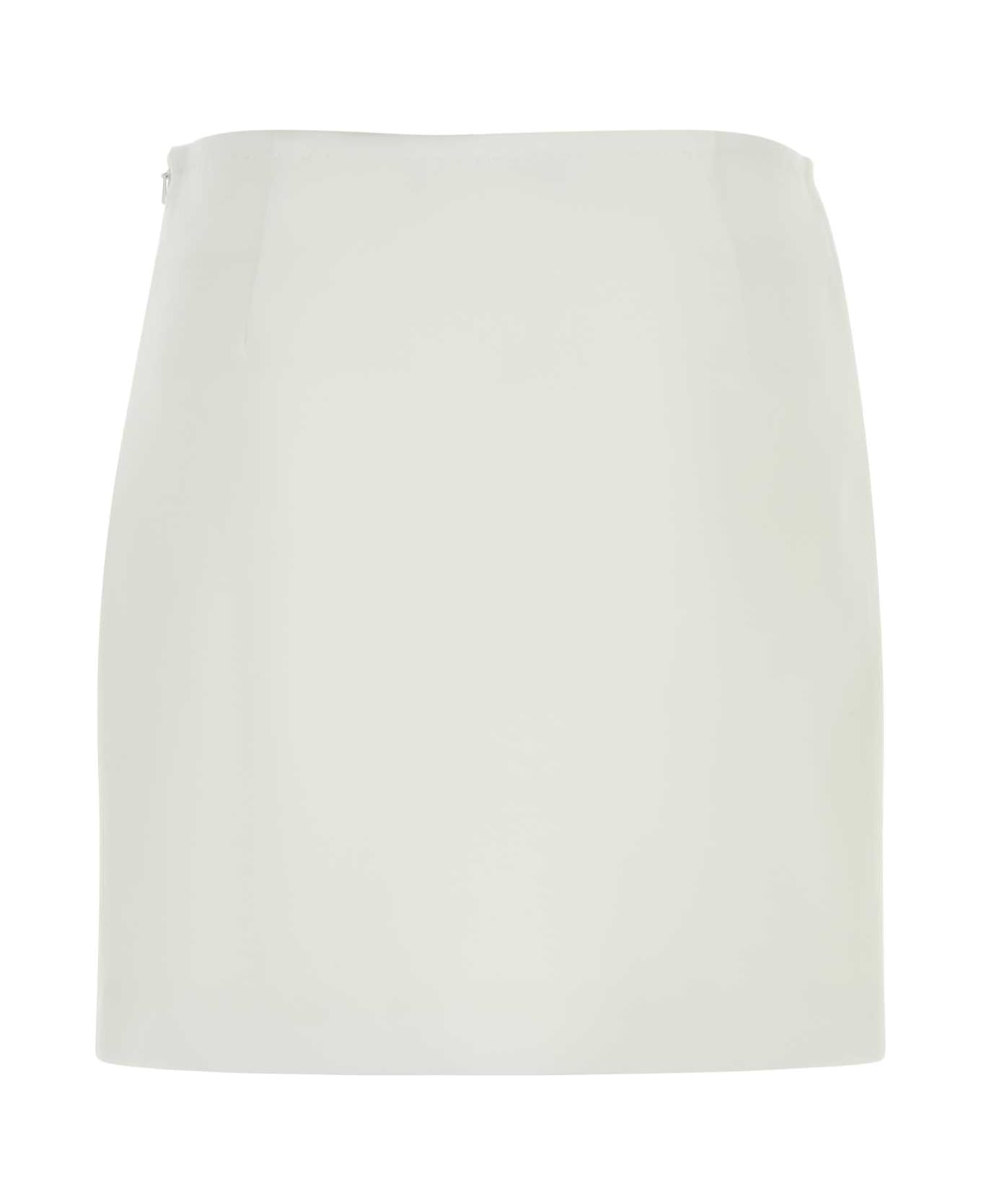 Max Mara Studio White Triacetate Blend Pagine Mini Skirt - BIANCO