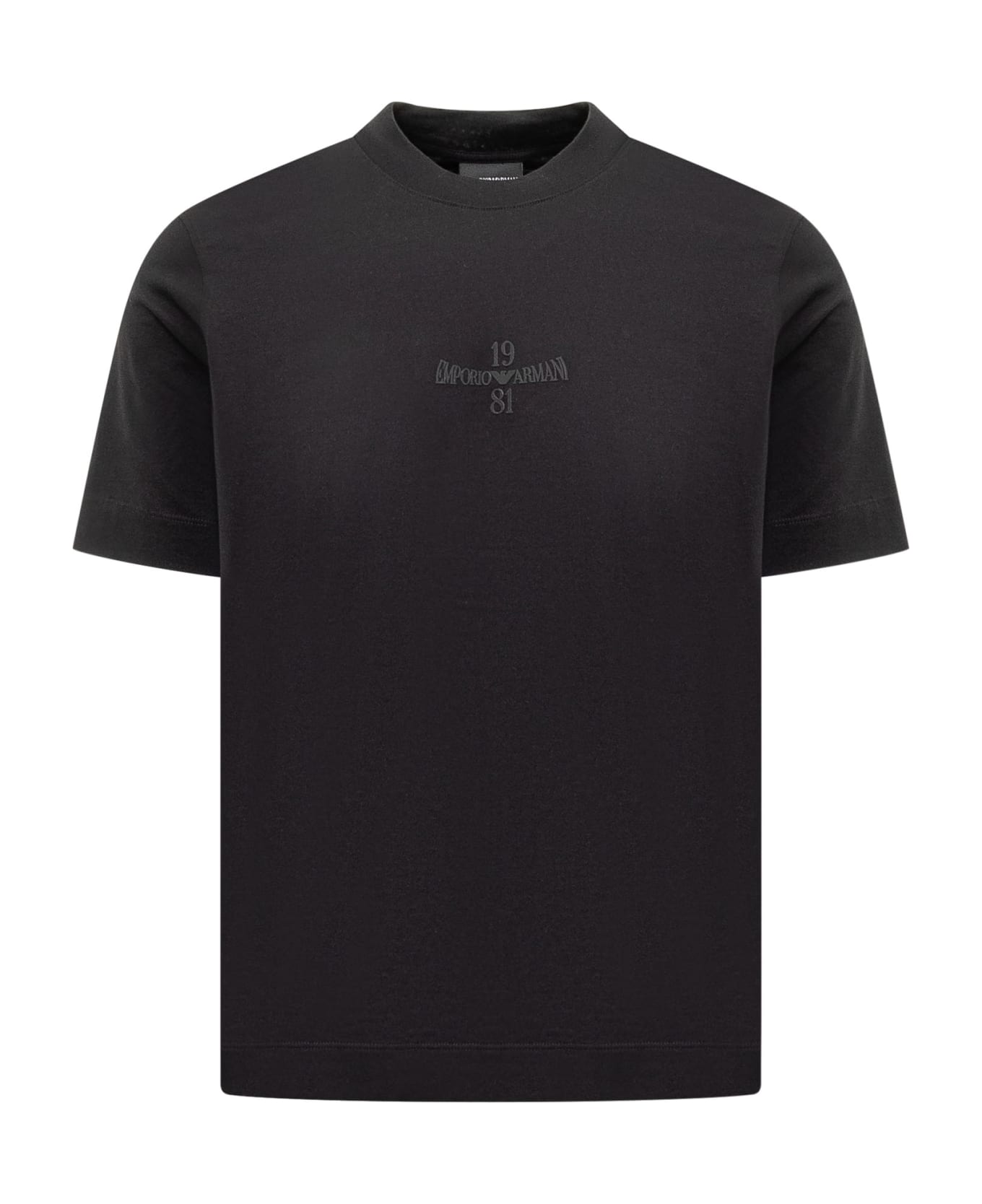 Emporio Armani T-shirt With Logo - LOGO BLACK シャツ