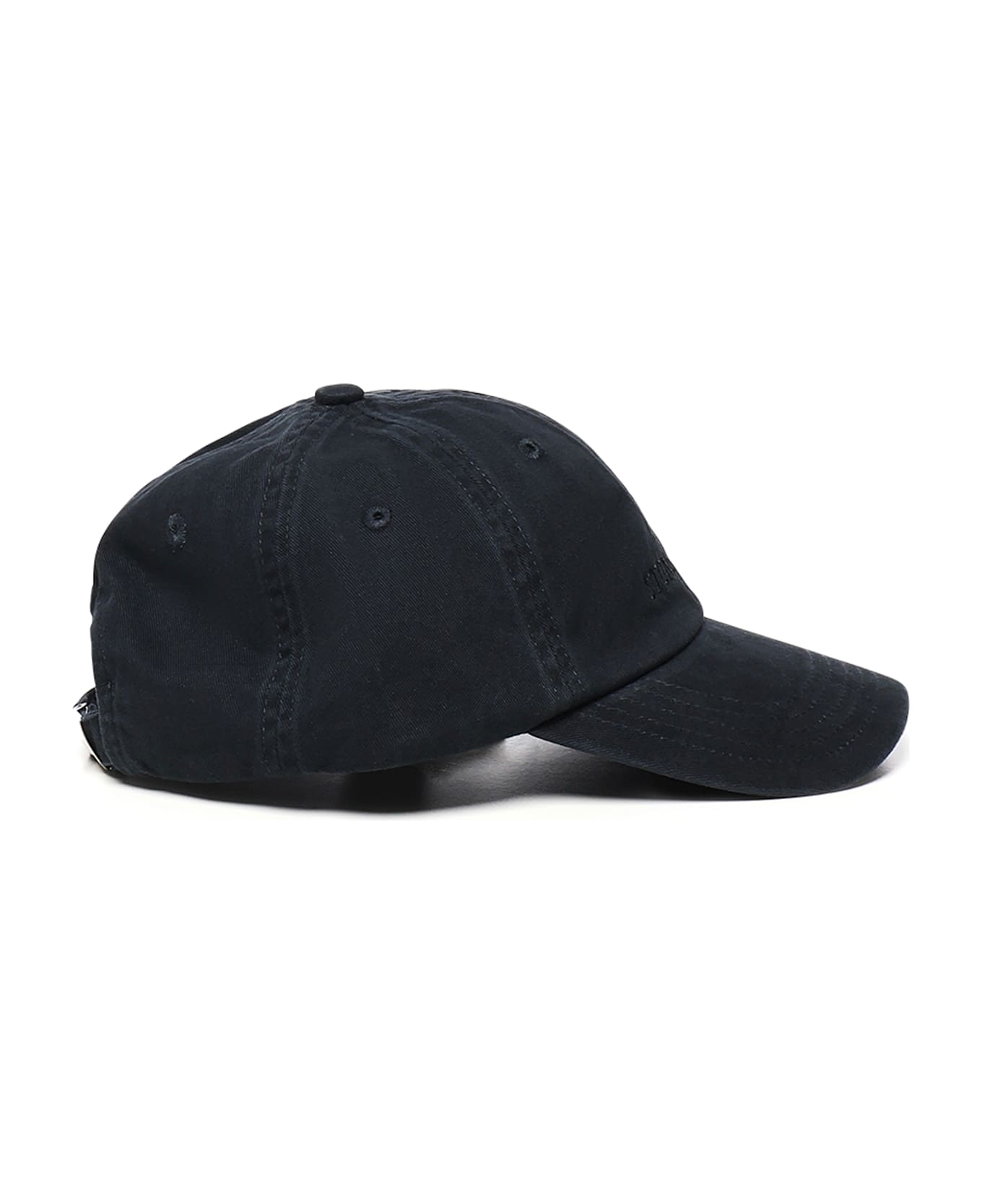 Stone Island Baseball Hat With Compass Logo - Black
