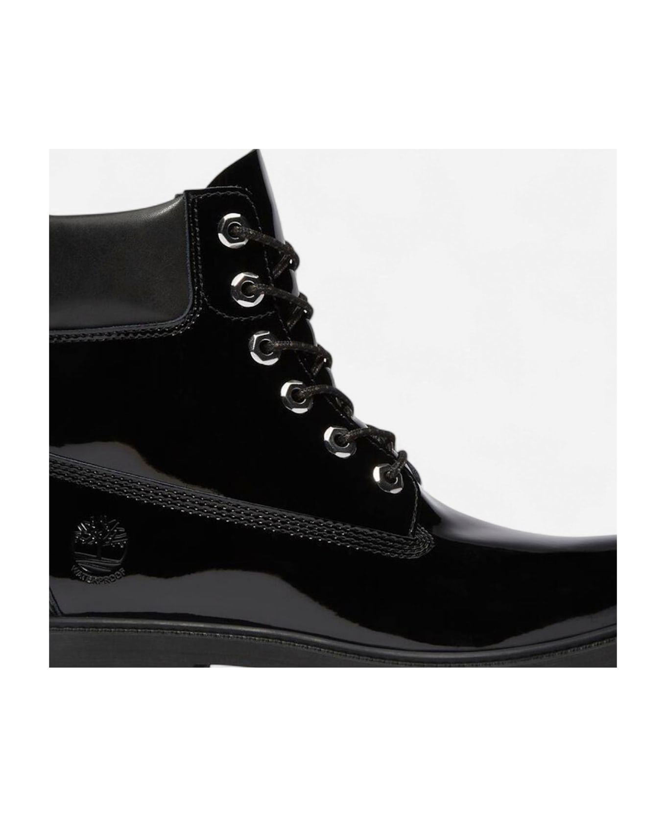 Timberland Glossy Leather Boots - Black