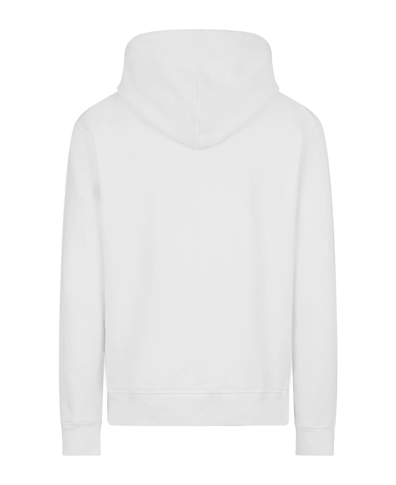 Dsquared2 Hoodie Sweatshirt "scribble" Made Of Cotton - Bianco