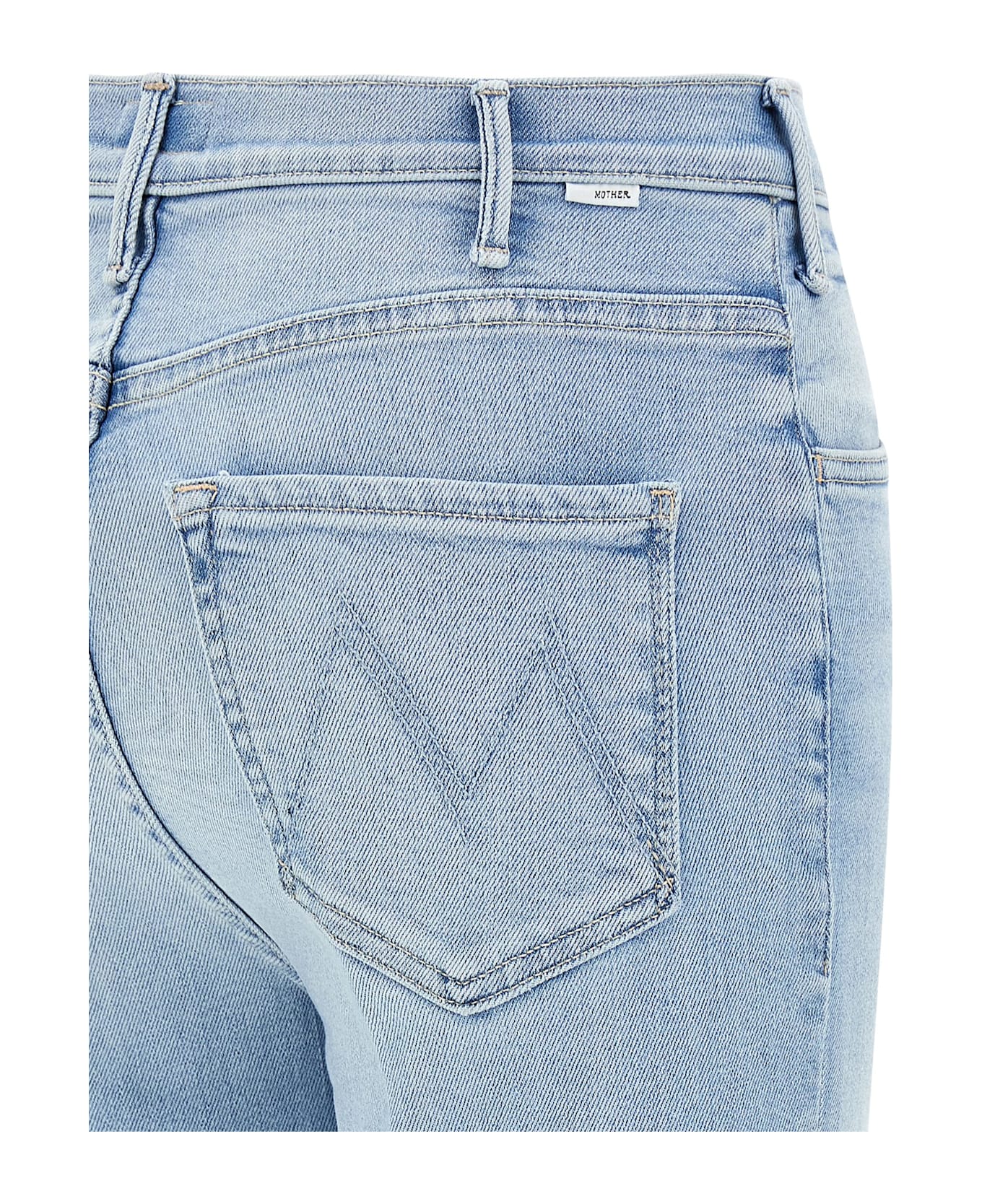 Mother 
the Hustler Ankle Fray
 Jeans - Light Blue