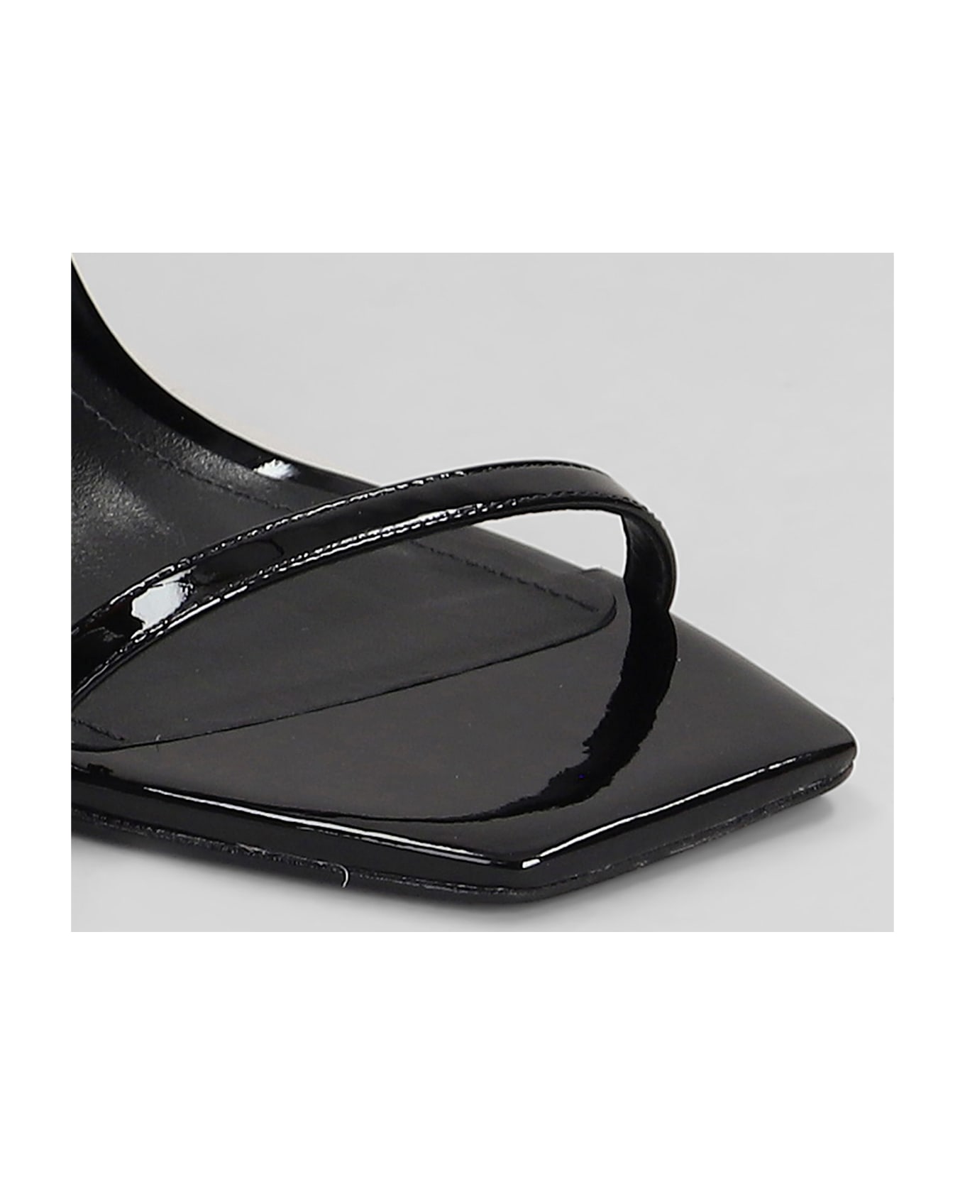 Schutz Joanna Sandals In Black Patent Leather - black