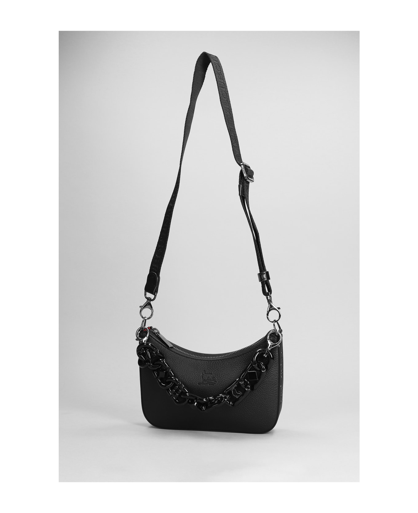 Christian Louboutin Loubila Chain Shoulder Bag In Black Leather - black