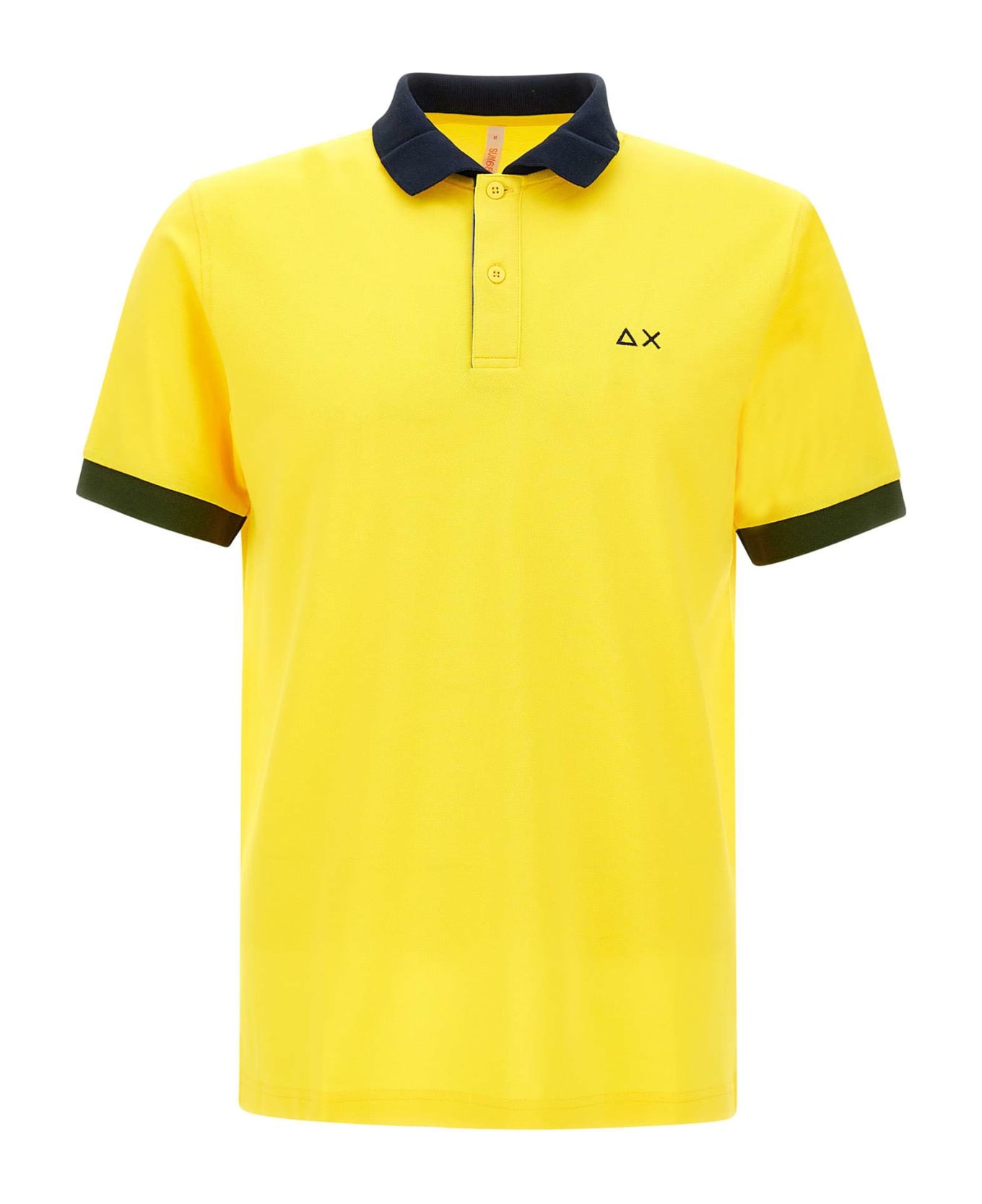 Sun 68 "3-colors" Cotton Polo Shirt - YELLOW ポロシャツ