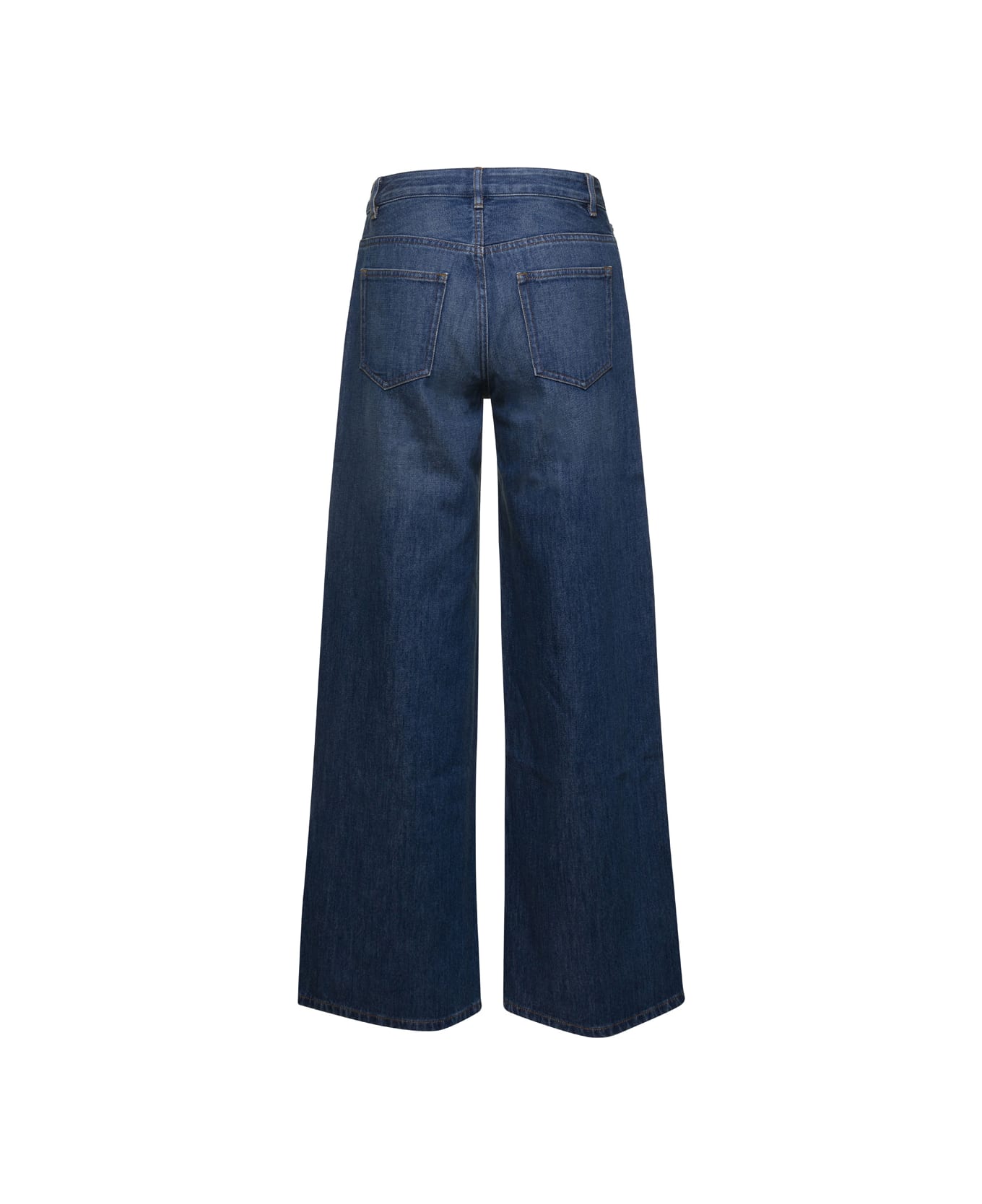 A.P.C. Wide Leg Jeans In Denim - Blu デニム