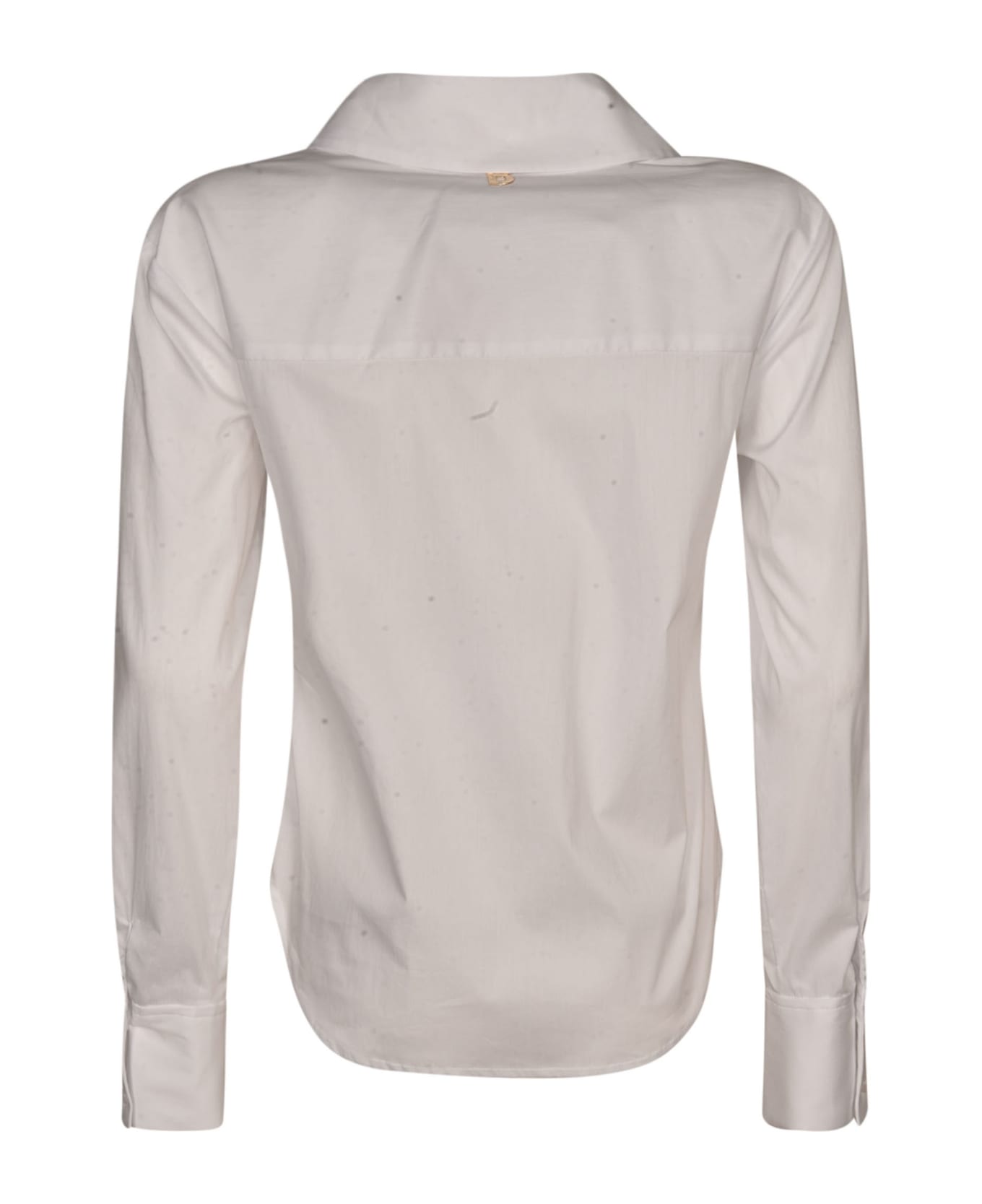 Blugirl Rose Applique Round Hem Shirt - White シャツ