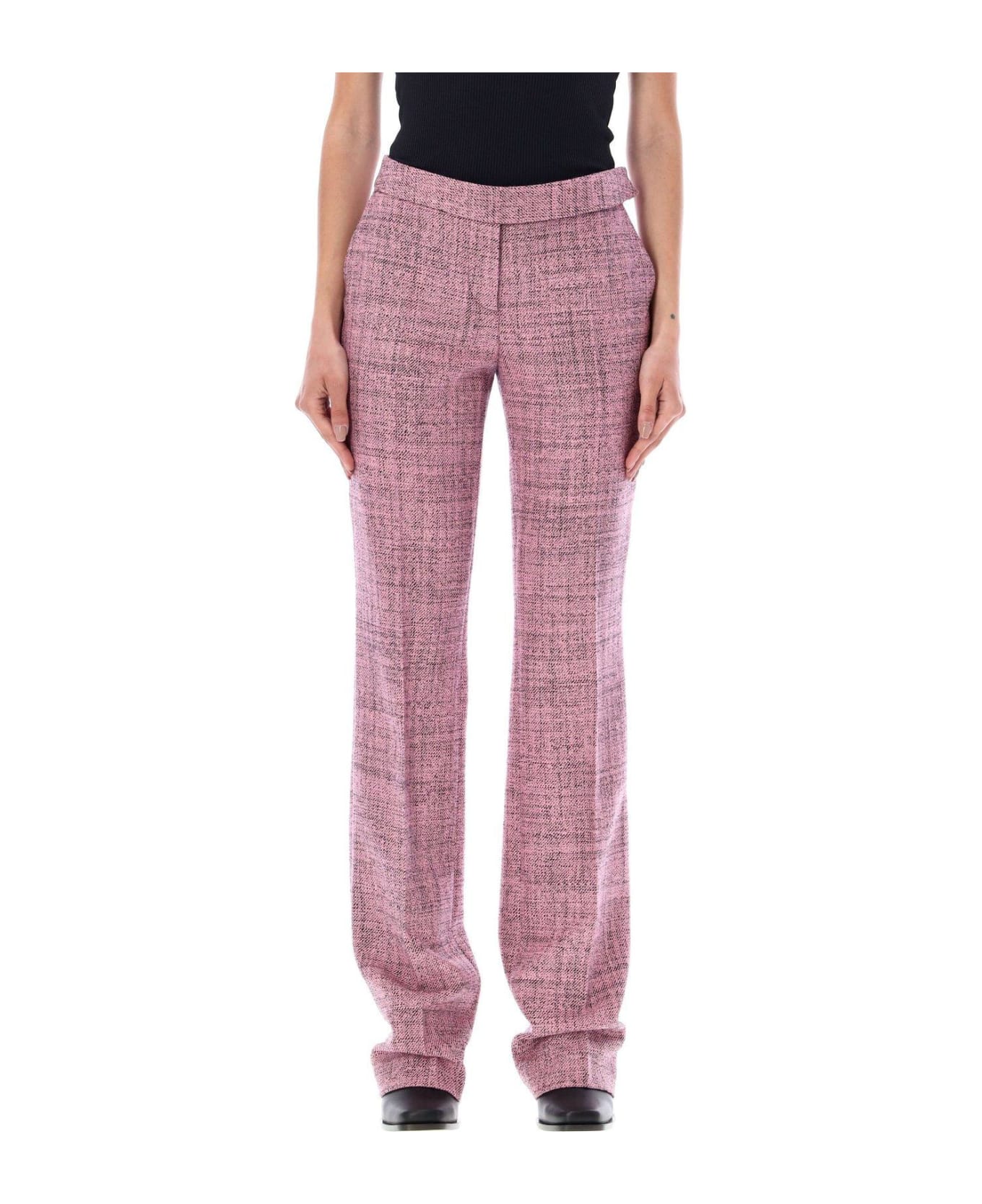 Stella McCartney Wool Tweed Tailored Trousers - Pink & Purple ボトムス