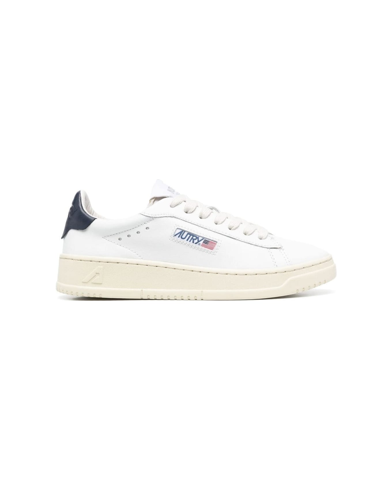 Autry White 'dallas' Sneakers In Calf Leather - White