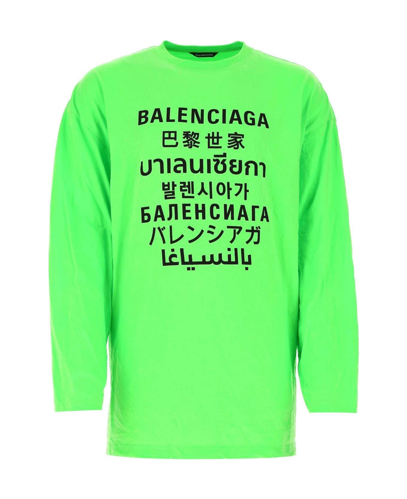 Balenciaga Logoprint Cottonjersey Tshirt In Light Green  ModeSens   Balenciaga Mens shirts Shirts