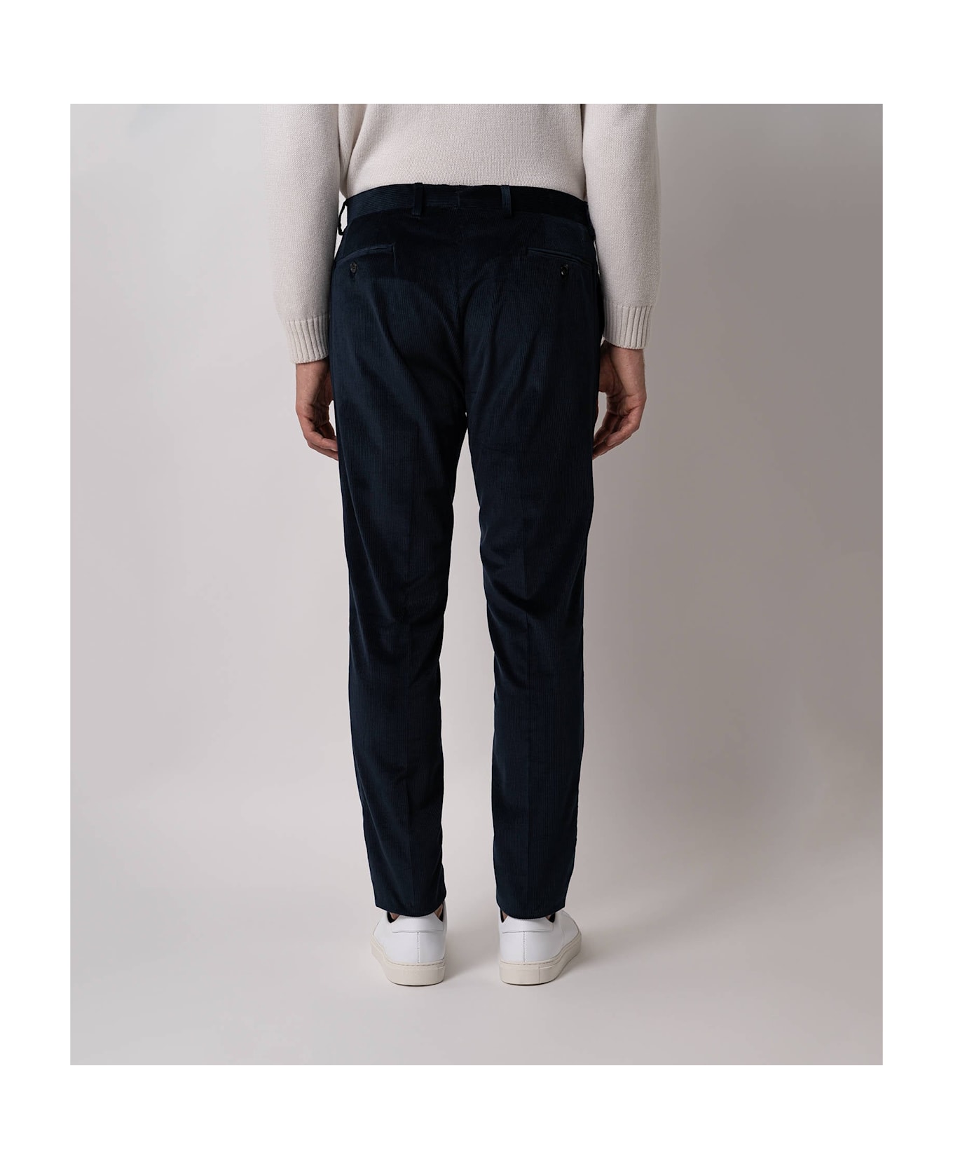 Larusmiani Velvet Trousers Howard Pants - MidnightBlue