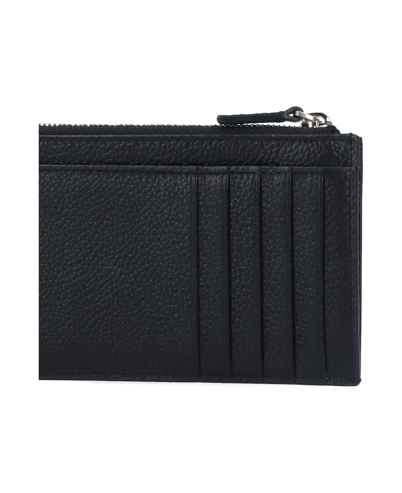 Balenciaga Logo Card Holder - Black/l White