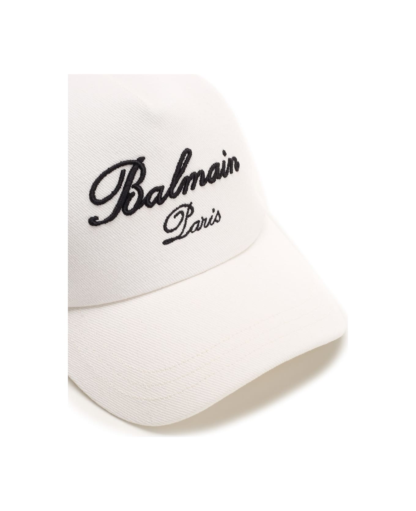 Balmain Embroidered Logo Baseball Cap - BIANCO