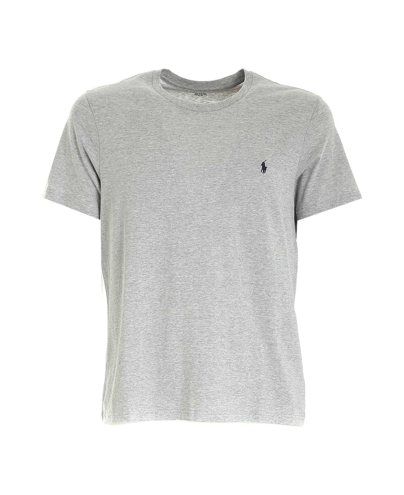 Polo Ralph Lauren Logo Embroidered Crewneck T-shirt - Andover heather シャツ