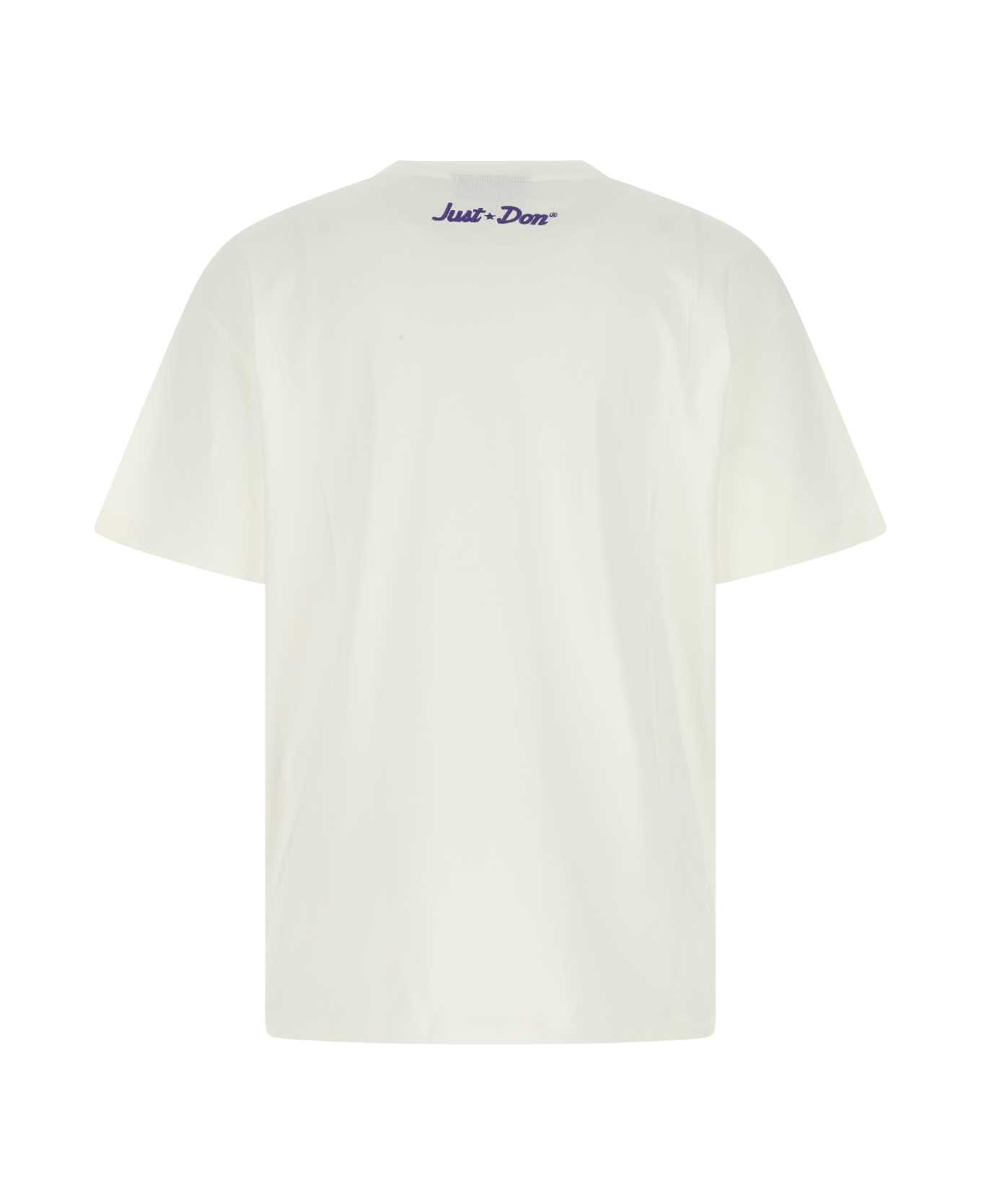 Just Don White Cotton Oversize T-shirt - 02