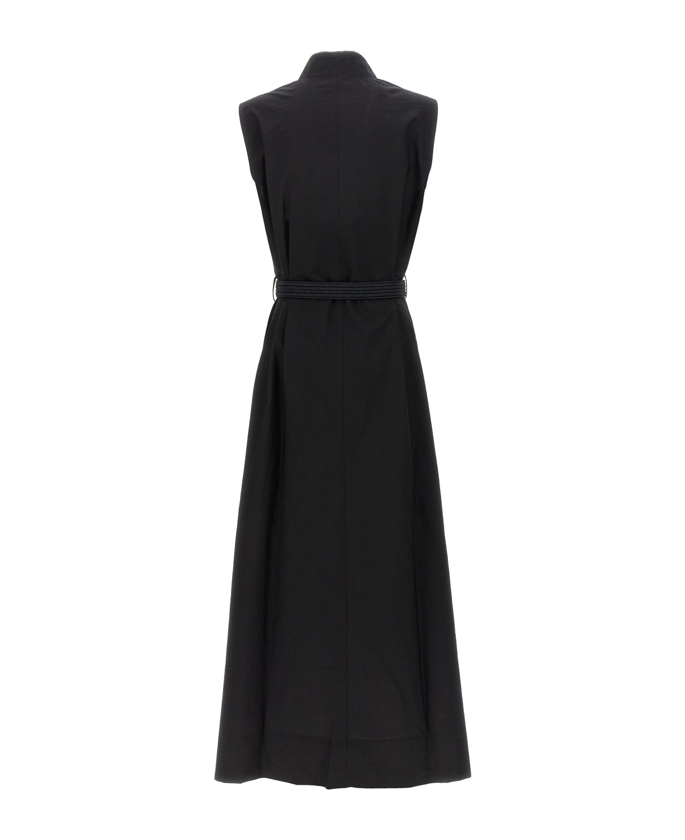 Brunello Cucinelli Long Belted Dress - Black  