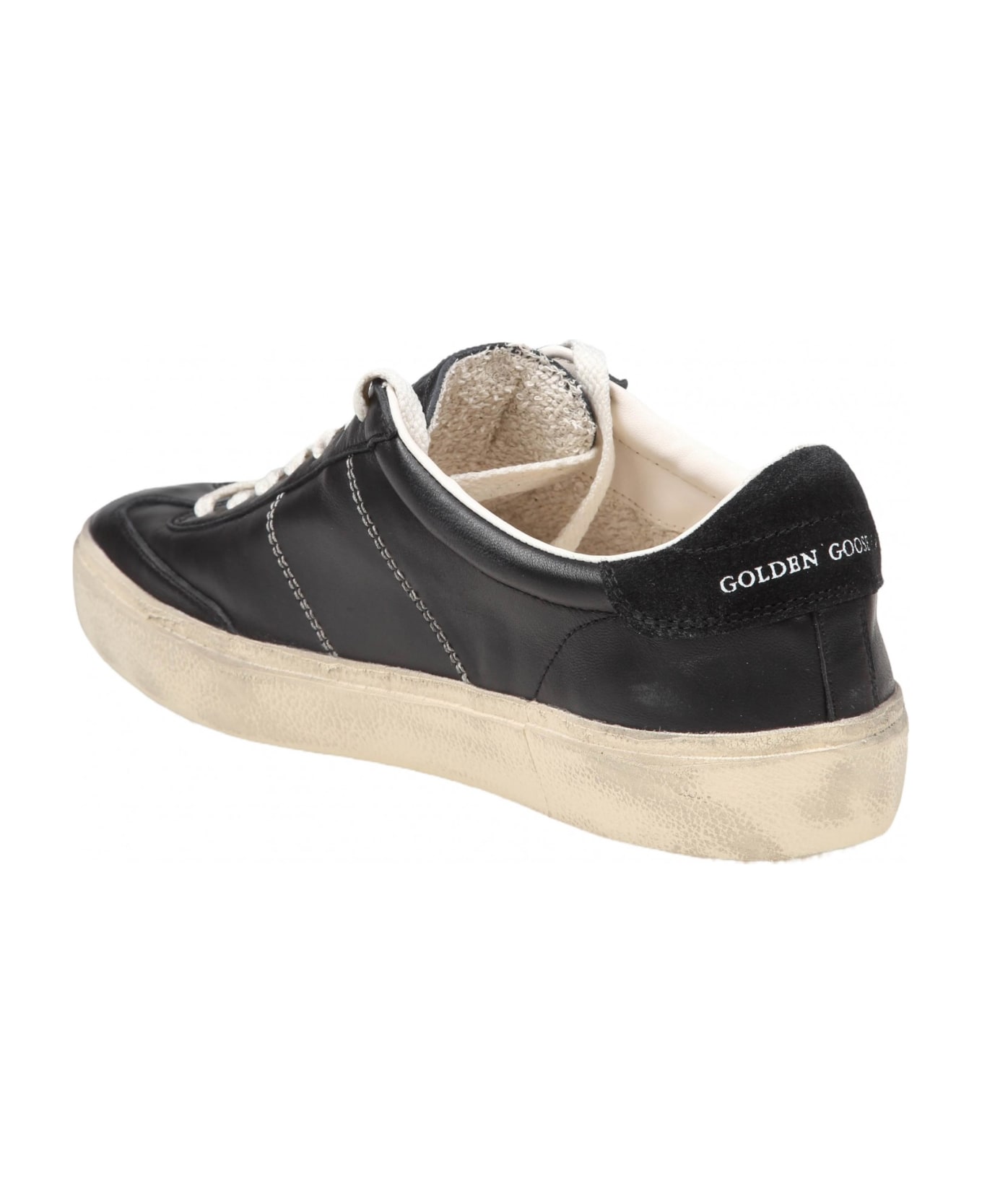 Golden Goose Soul Star Sneakers In Black Leather - Black