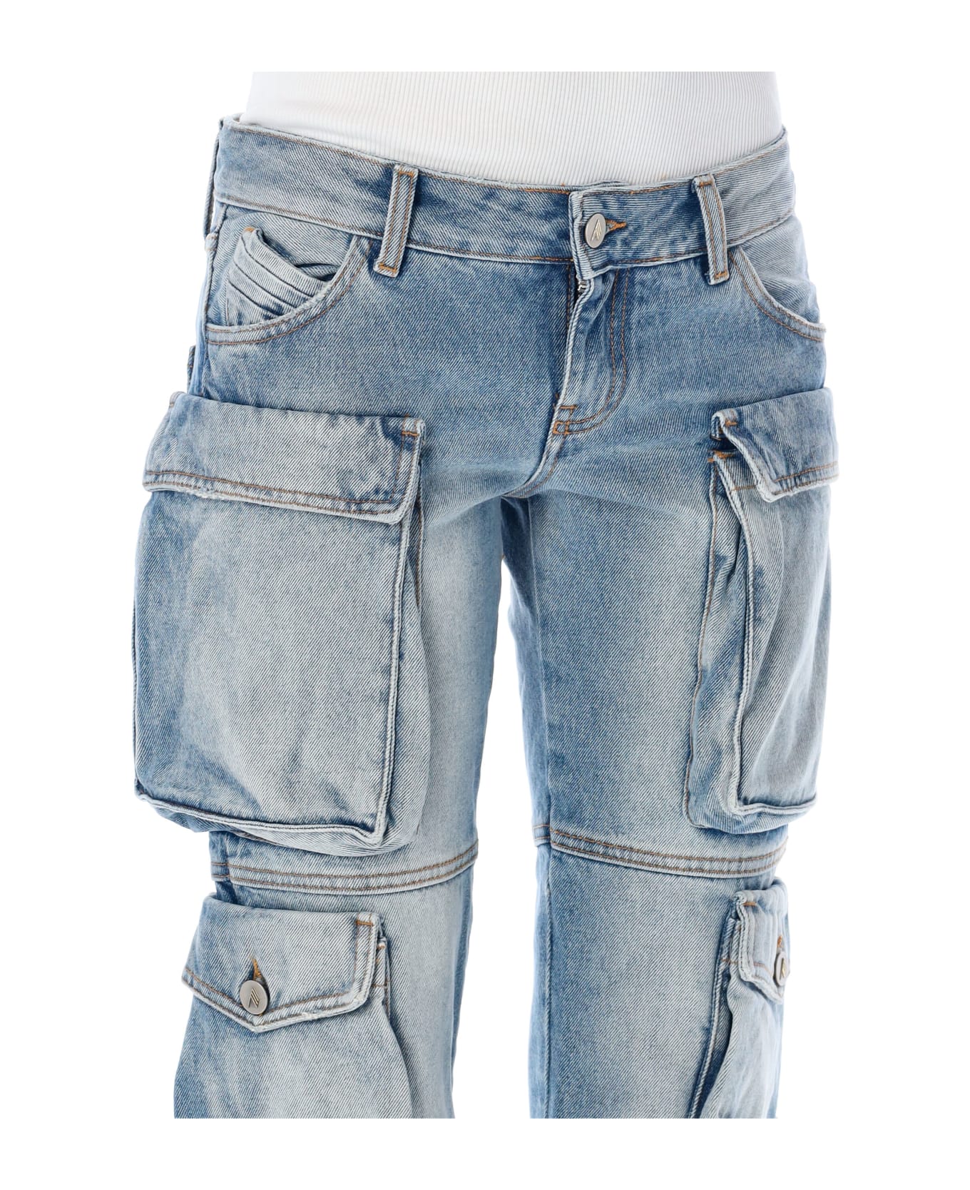The Attico ''essie'' Cargo Jeans - SKY BLUE