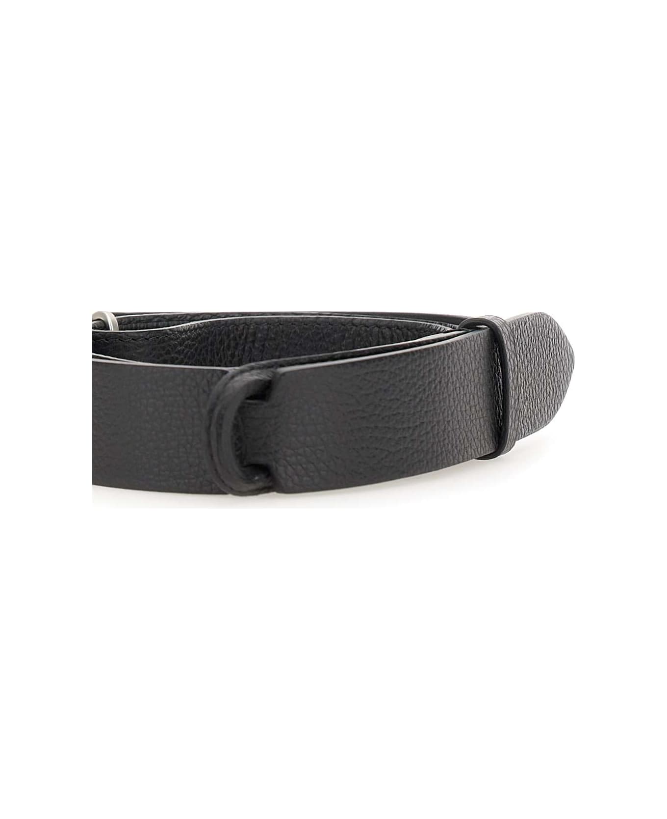 Orciani "nobukle Micron" Leather Belt - BLACK ベルト