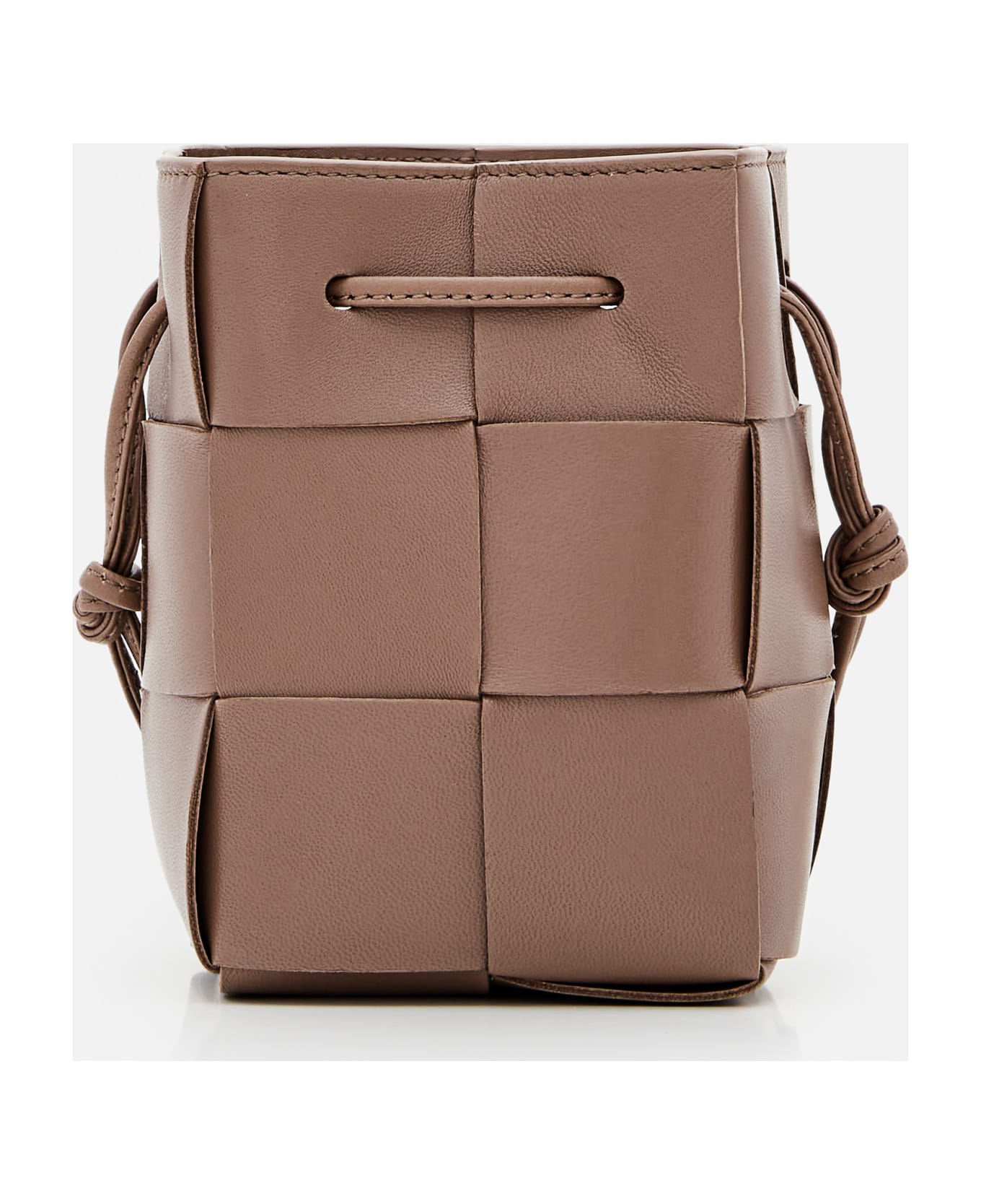 Bottega Veneta Mini Bucket Leather Shoulder Bag - MARRONE