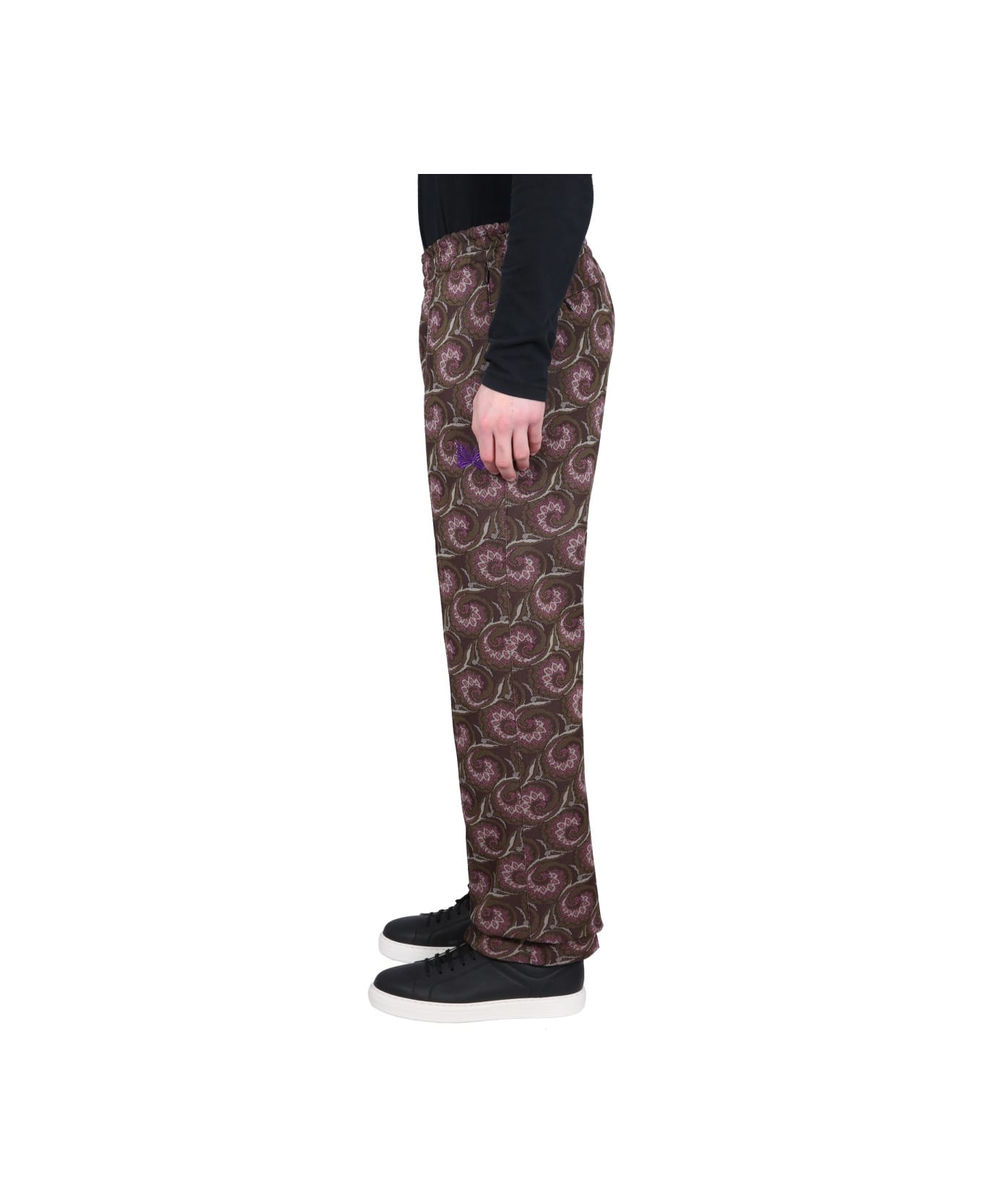 Needles Pants With Logo - BROWN