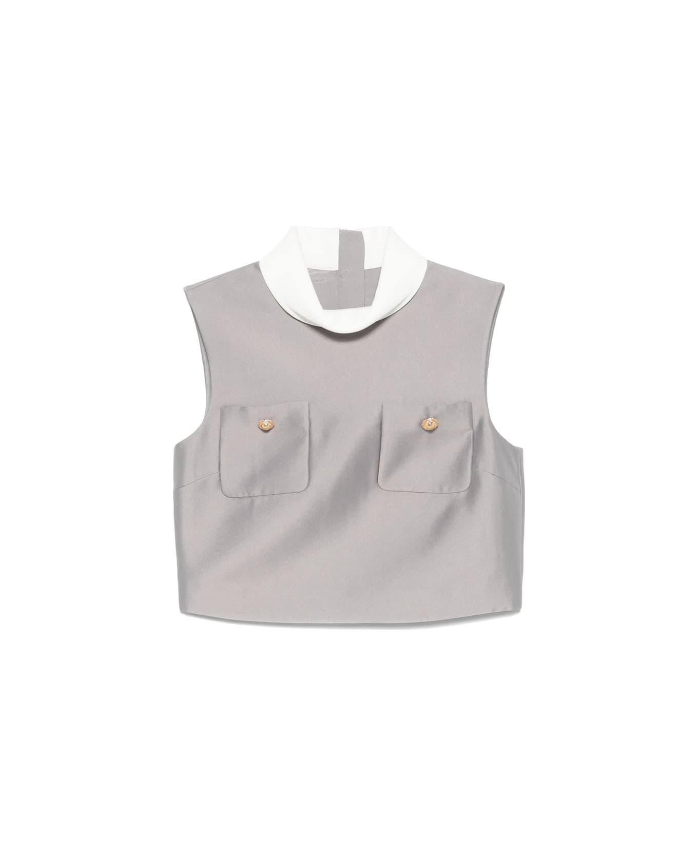 self-portrait Top - GREY