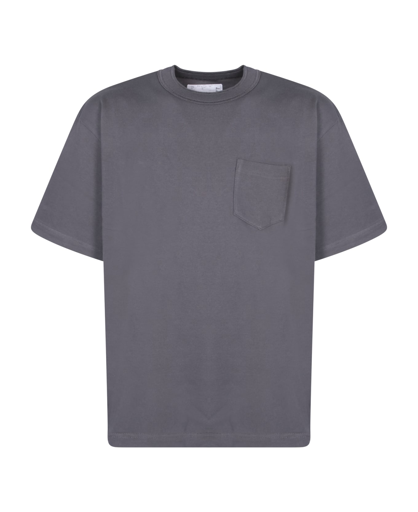 Sacai Grey Cotton T-shirt - Grey