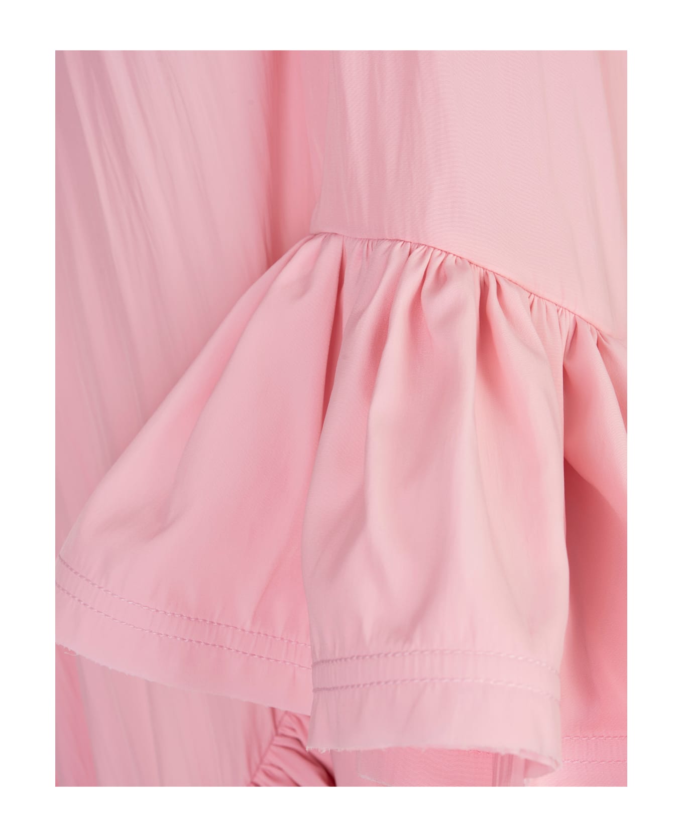 Lanvin Pink Long Dress With Ruffles - Pink