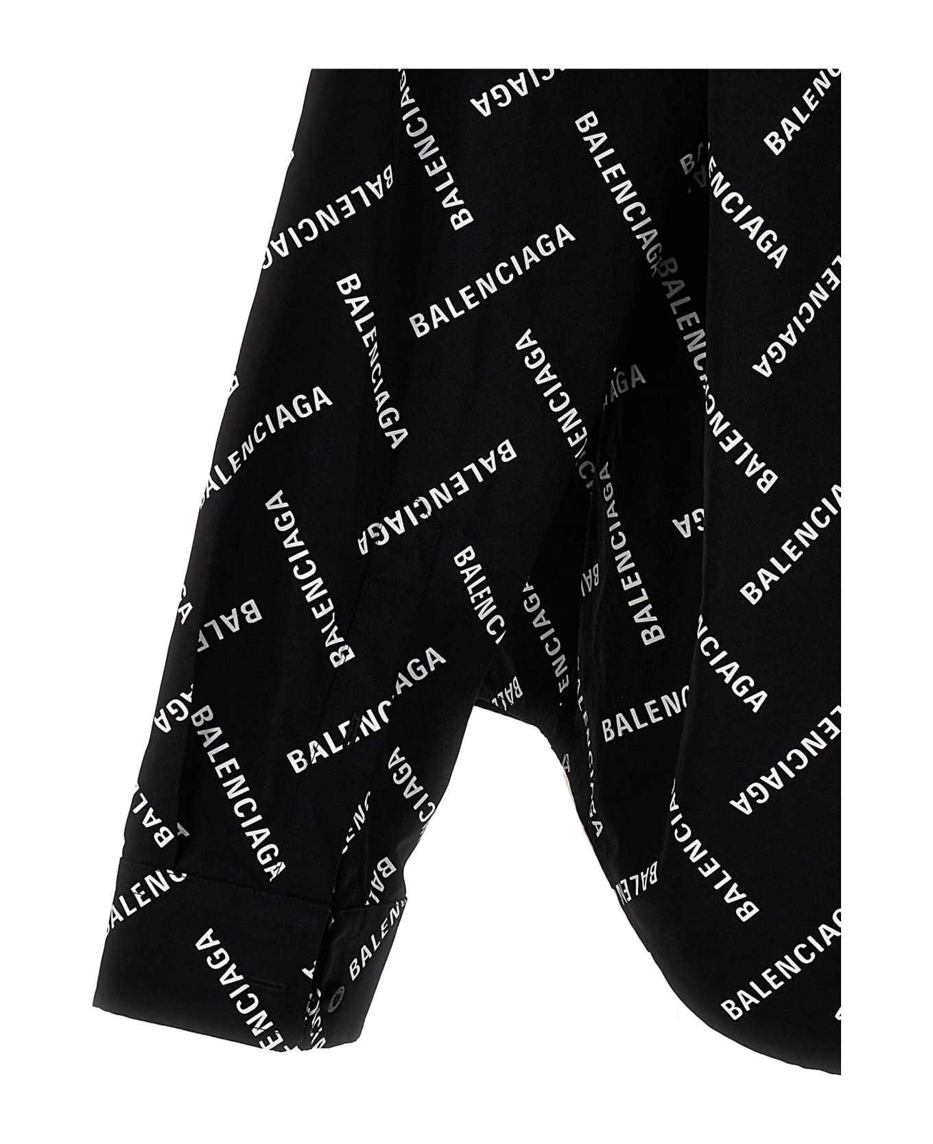 Balenciaga Logo Print Shirt - White/Black