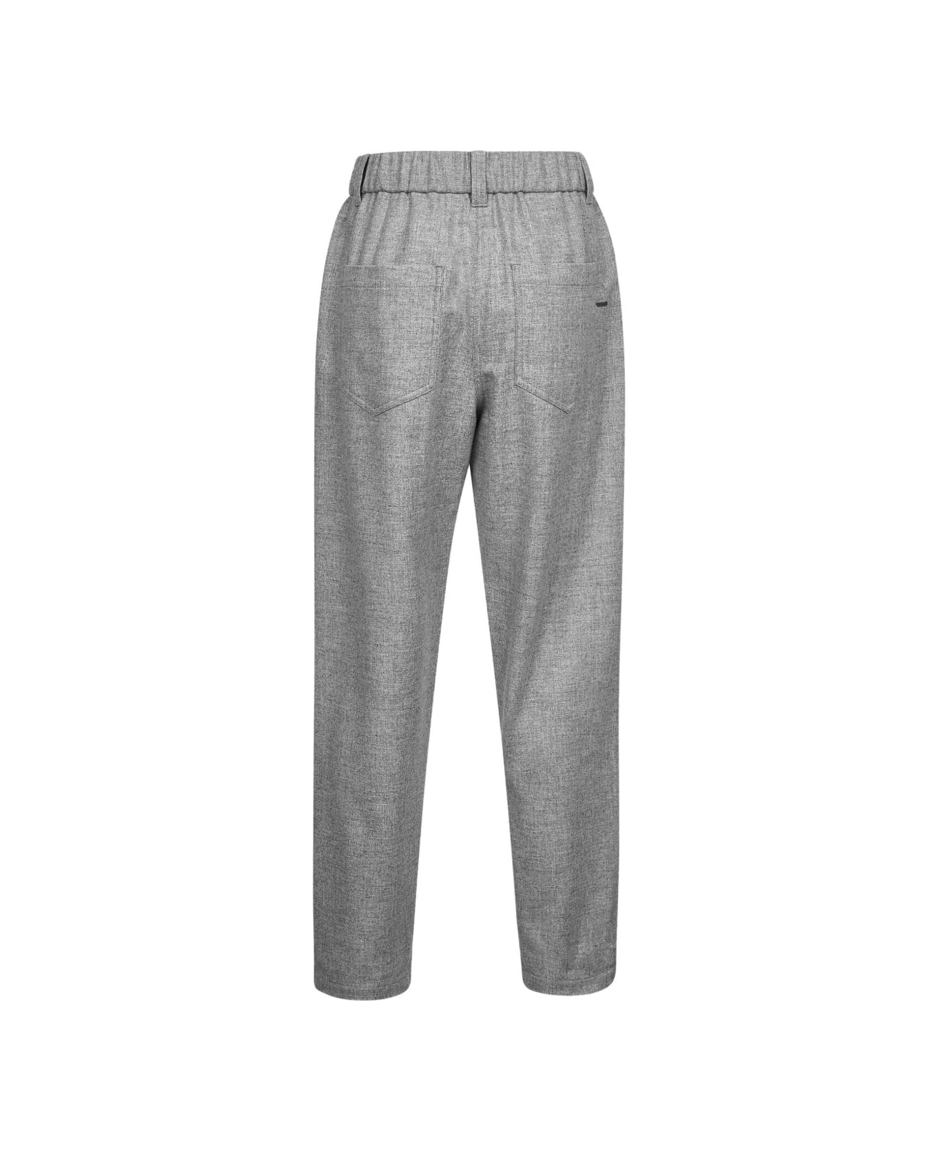 Brunello Cucinelli Wool Trousers - Light Grey