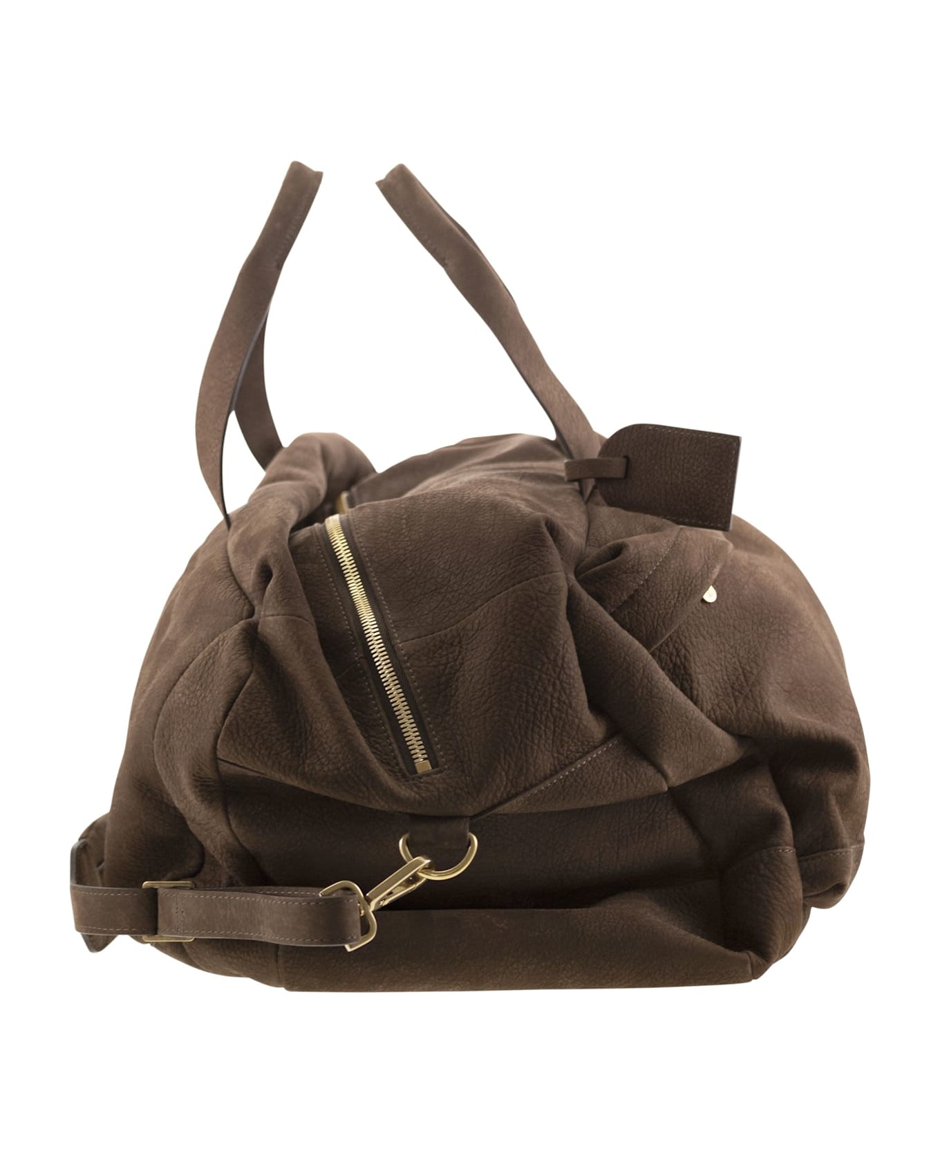 Brunello Cucinelli Active Nubuck Bag - BROWN