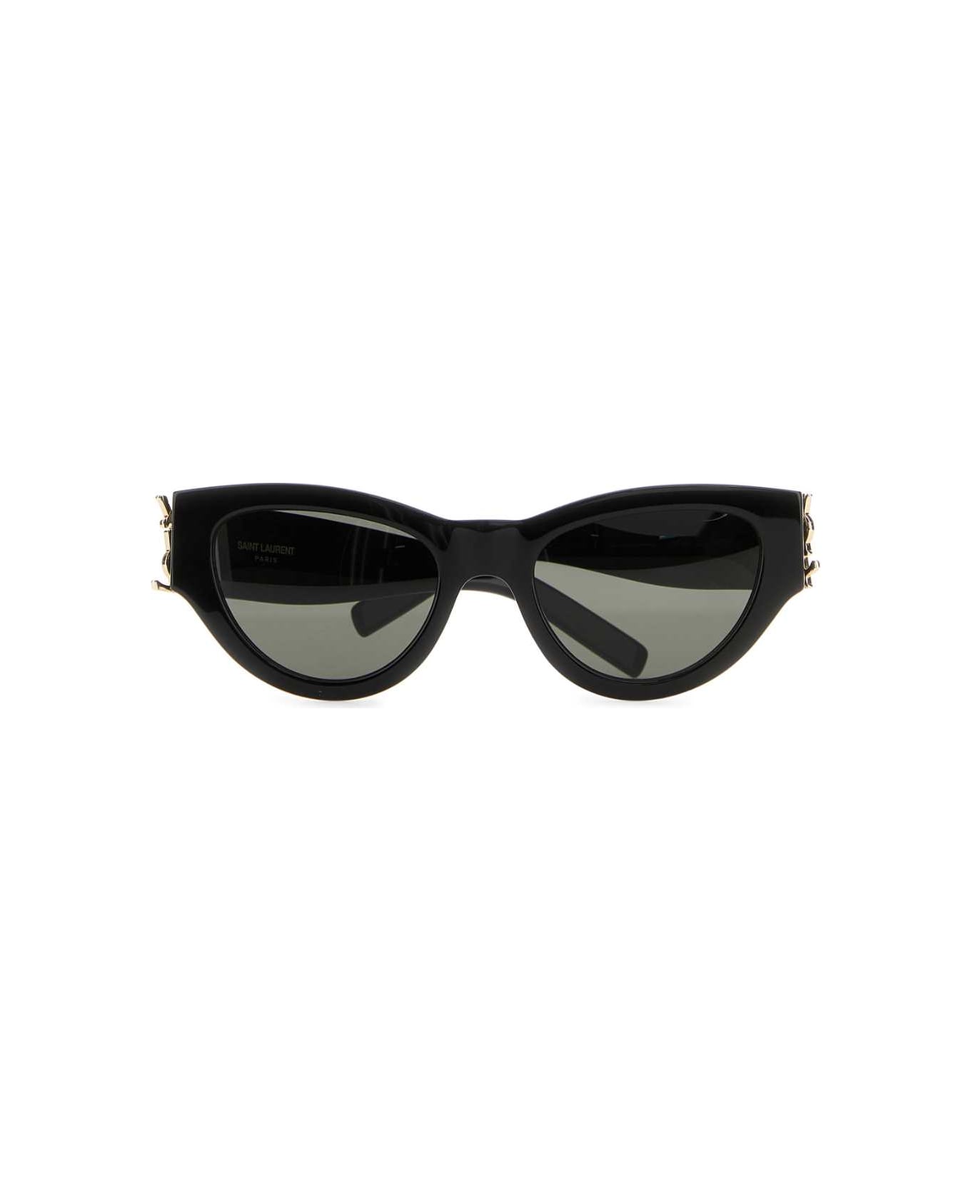 Saint Laurent Black Acetate Sl M94 Sunglasses - BLACKBLACKBLACK サングラス