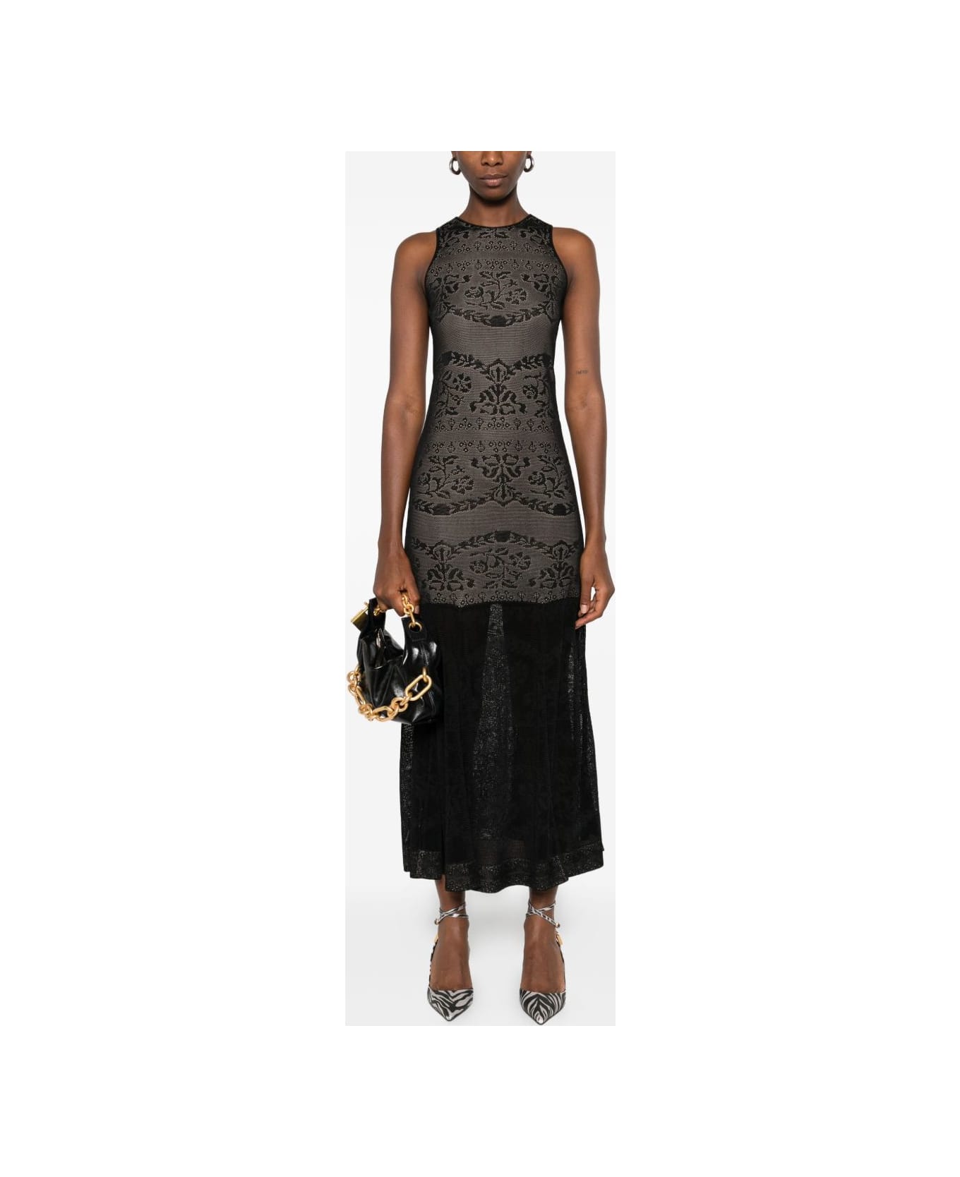 TwinSet Sleeveless Black Dress, - Black