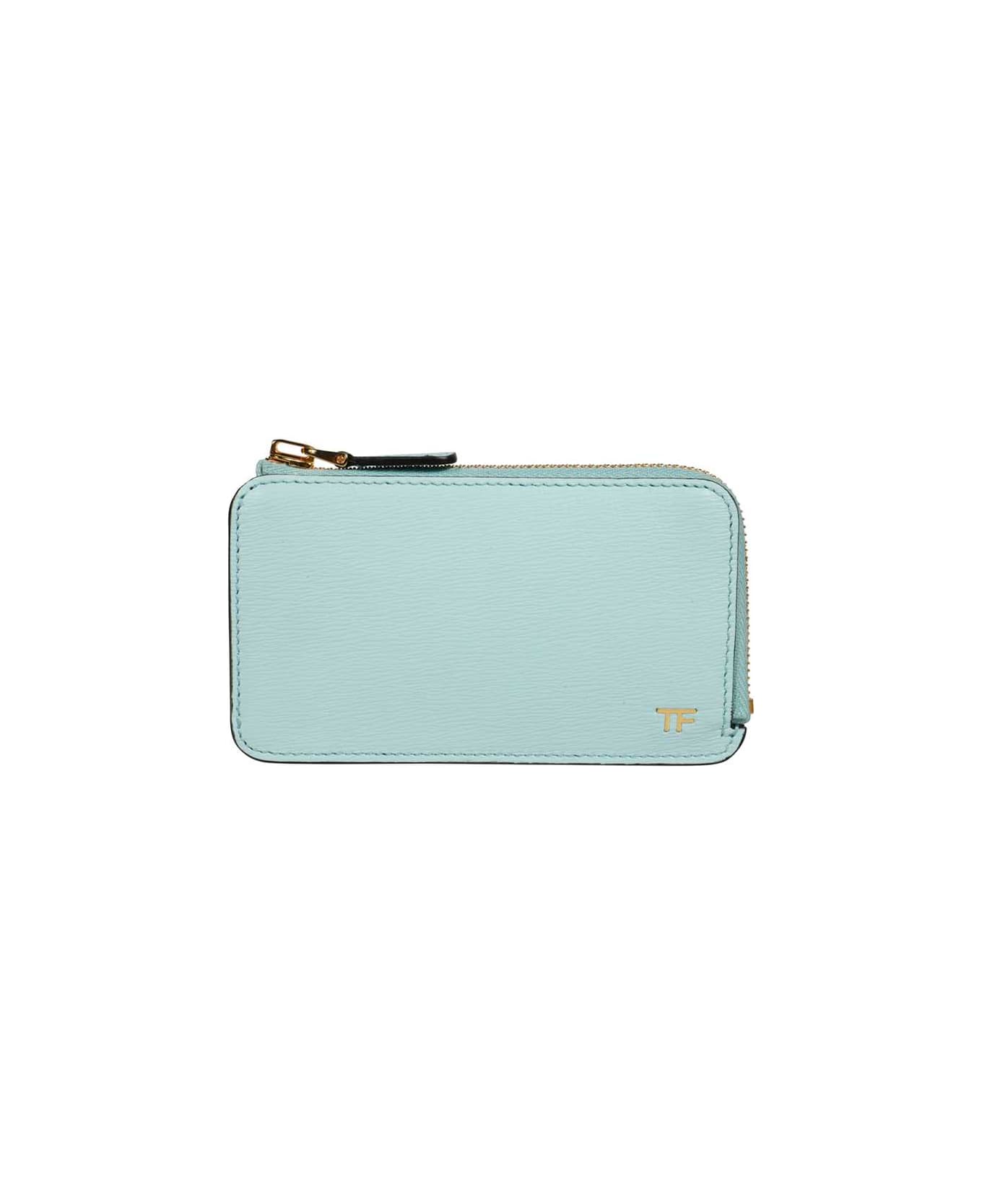 Tom Ford Printed Leather Wallet - Light Blue