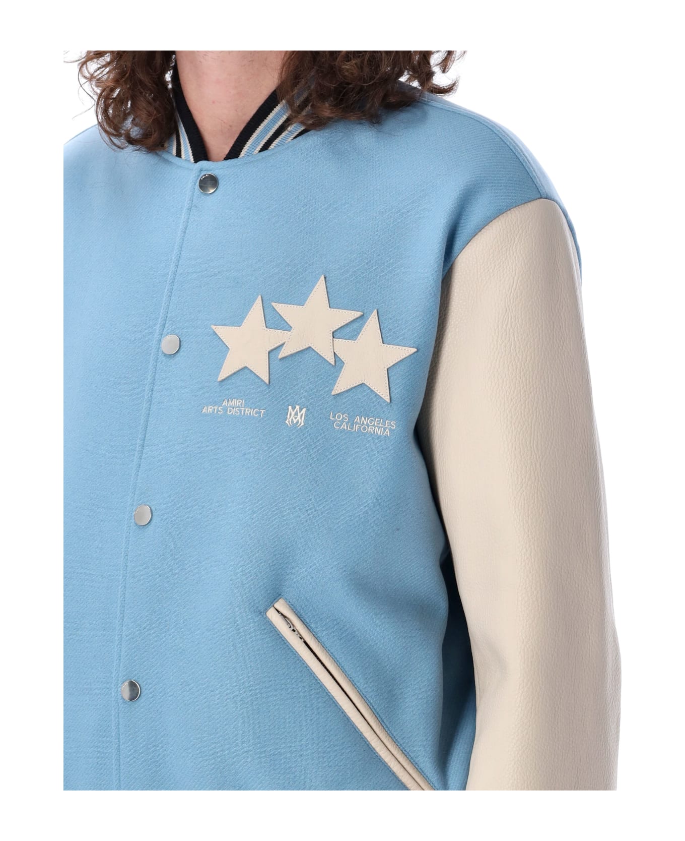 AMIRI Stars Varsity Jacket - BLUE