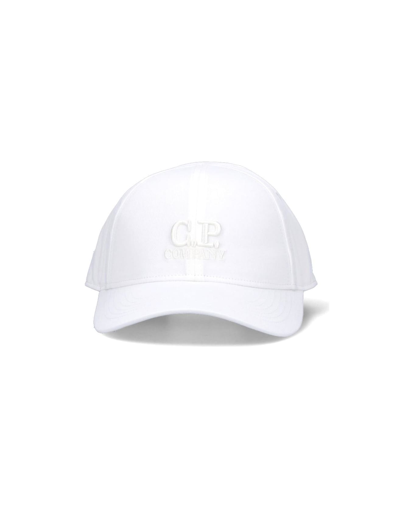 C.P. Company Logo Baseball Cap - Bianco 帽子