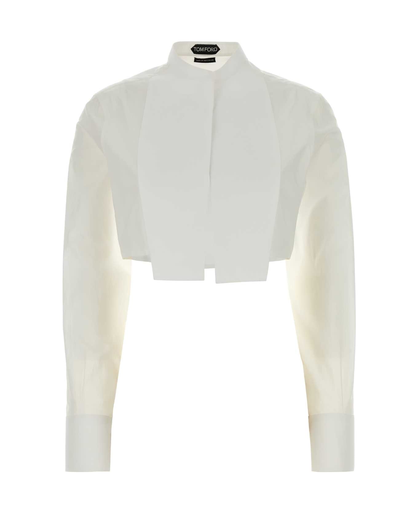 Tom Ford White Poplin Shirt - WHITE