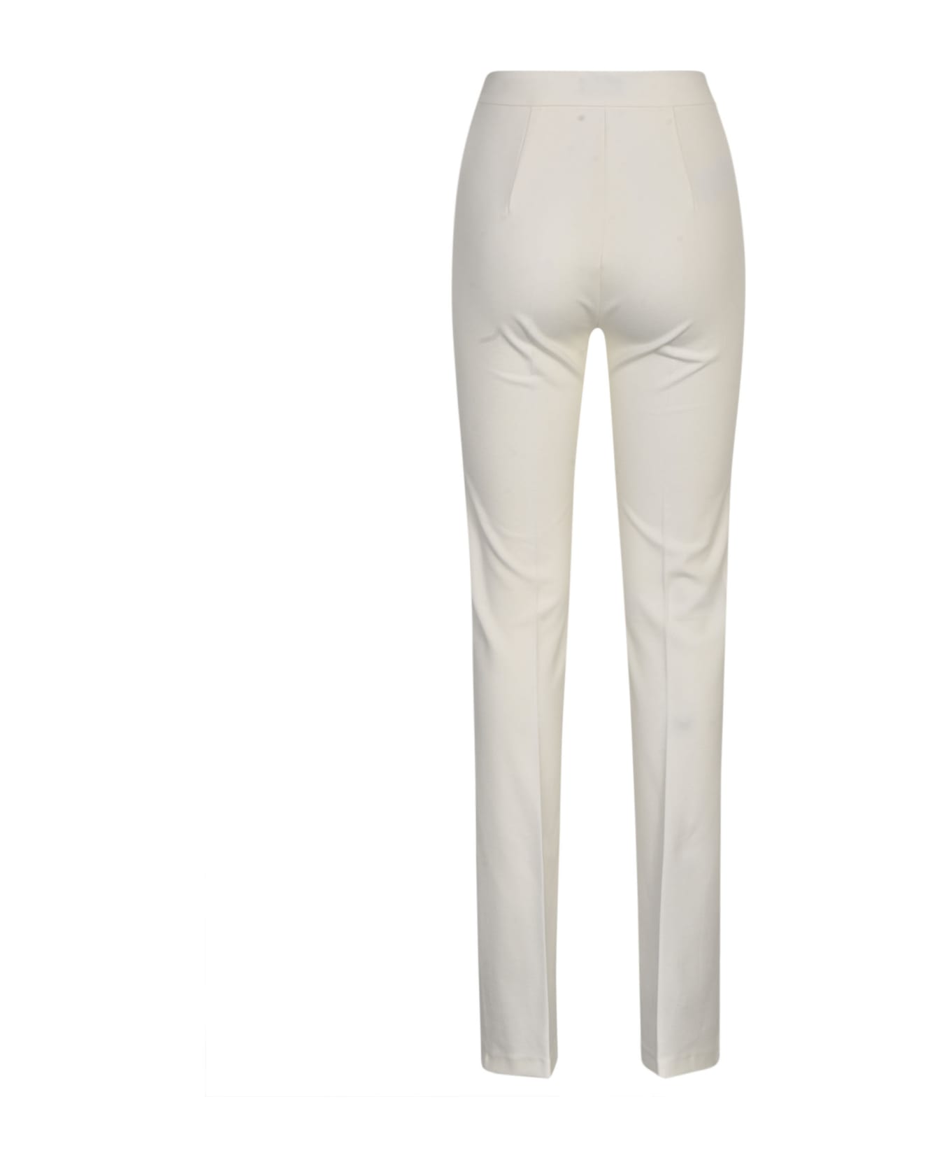 Pinko High Waist Flared Pants - BIANCO  BIANCANEVE