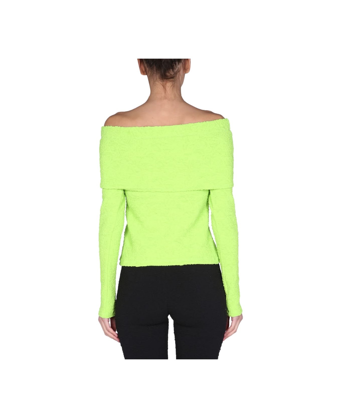 MSGM Boat Neck Top - GREEN