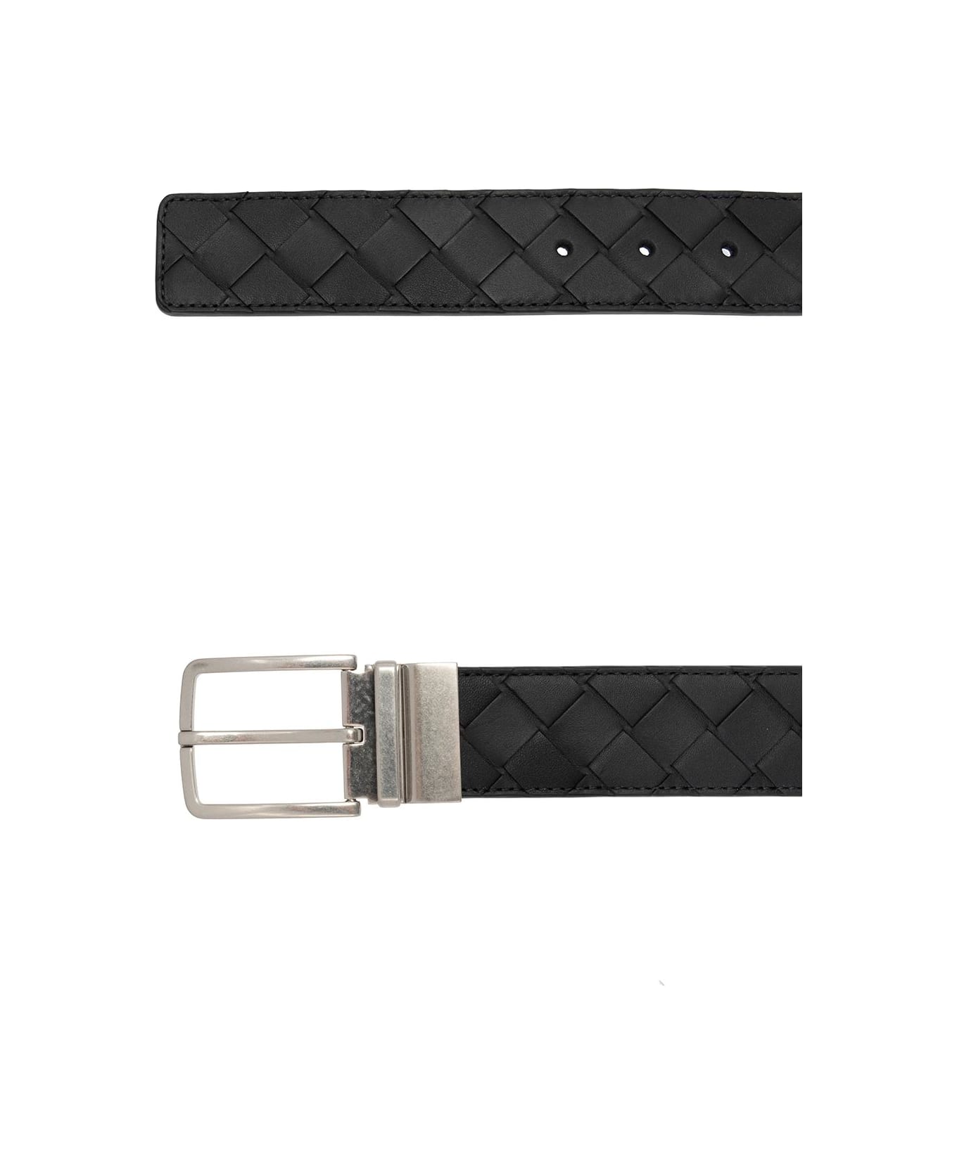 Bottega Veneta Reversible Belt - black