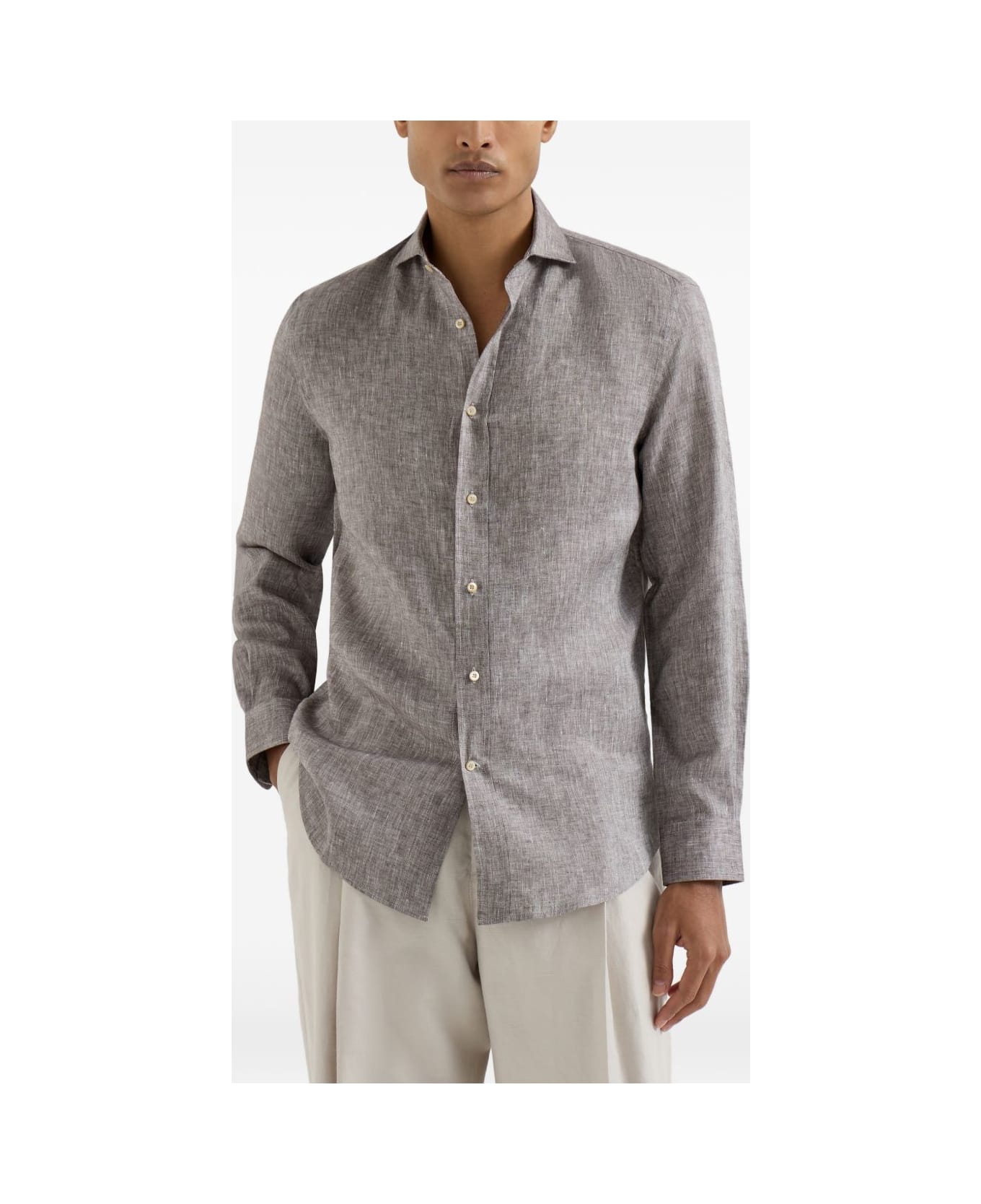 Brunello Cucinelli Linen Shirt - Marrone chiaro