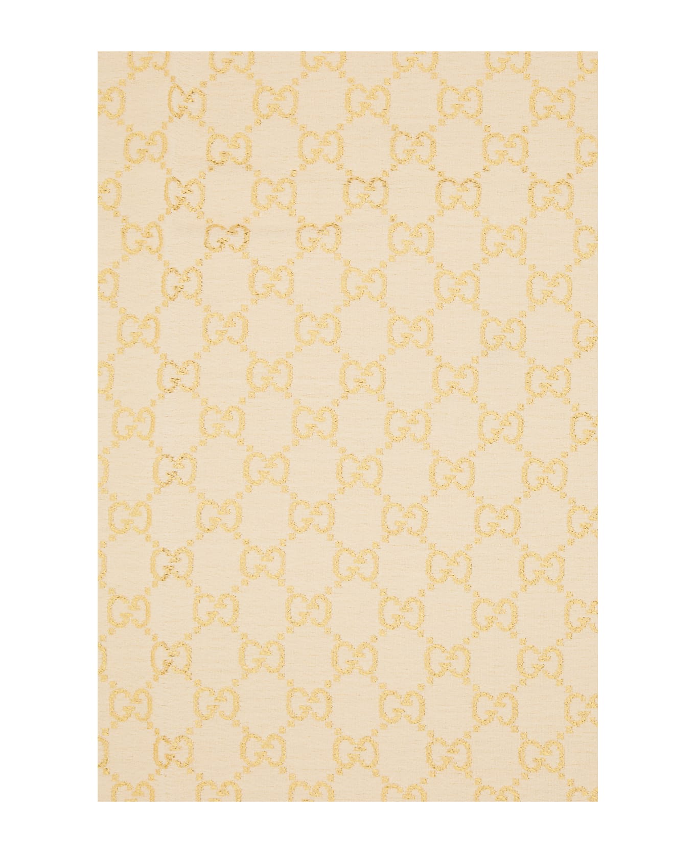 Gucci Embroidered Wool Blend Reversible Scarf - Oro