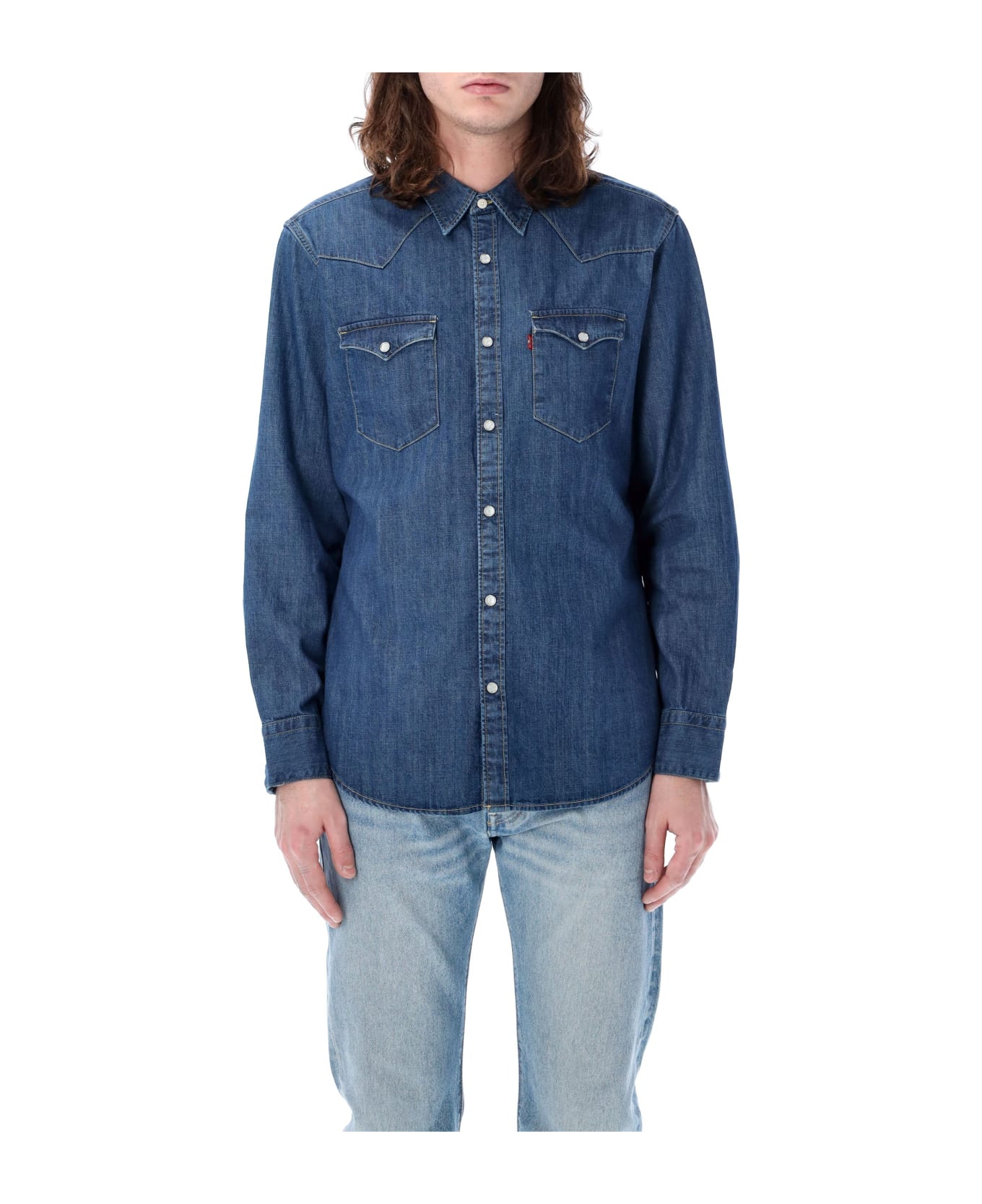 Levi's Barstow Western Shirt - DK BLUE