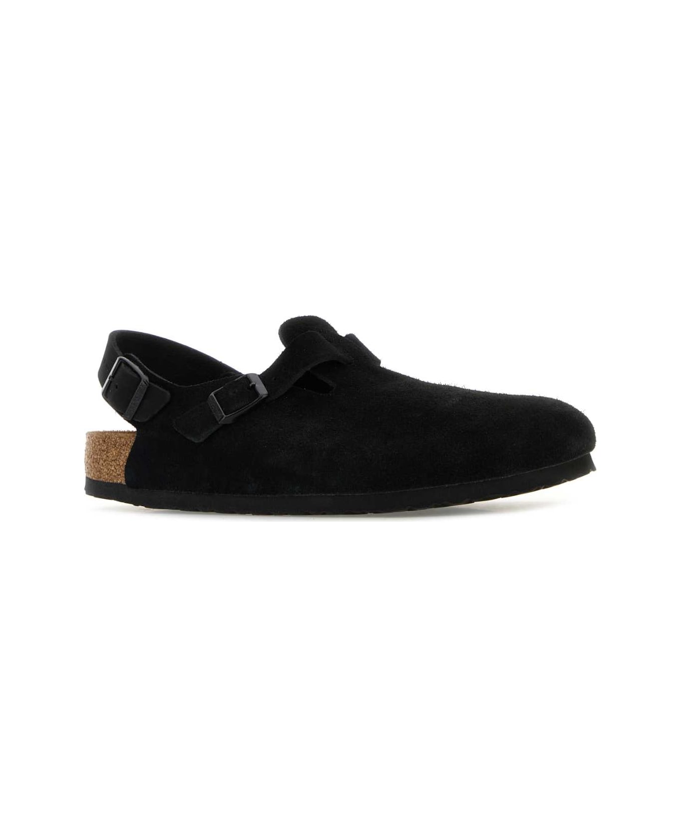 Birkenstock Black Suede Tokyo Slippers - BLACK