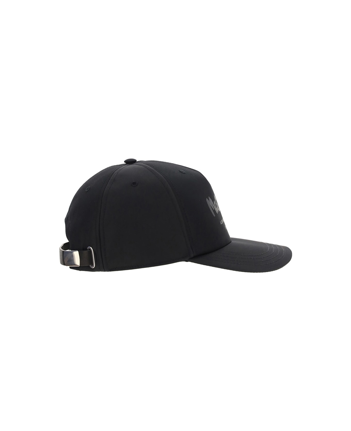 Alexander McQueen Logo Print Baseball Cap - Black