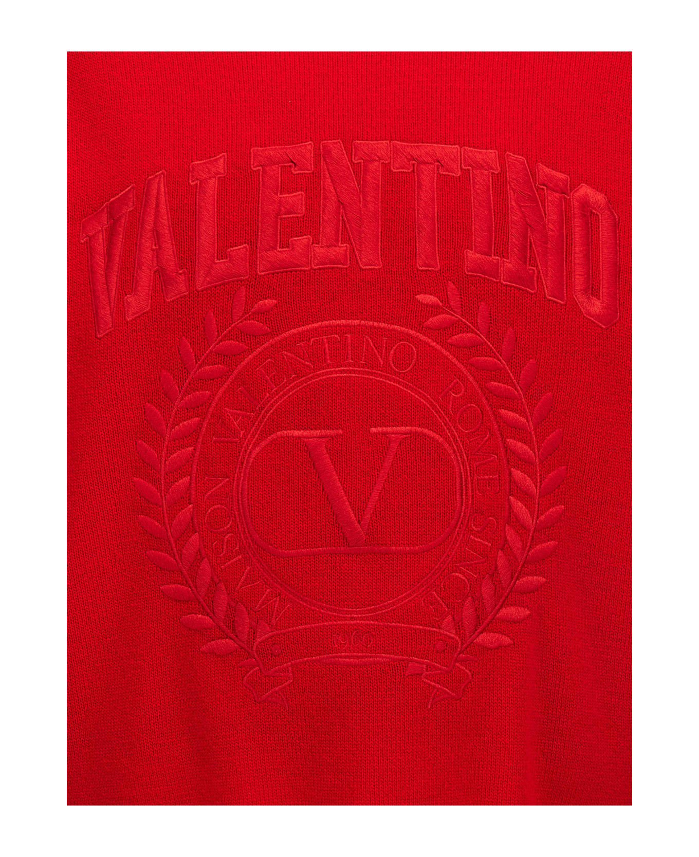 Valentino Garavani Valentino Logo Embroidery Sweater - Red フリース
