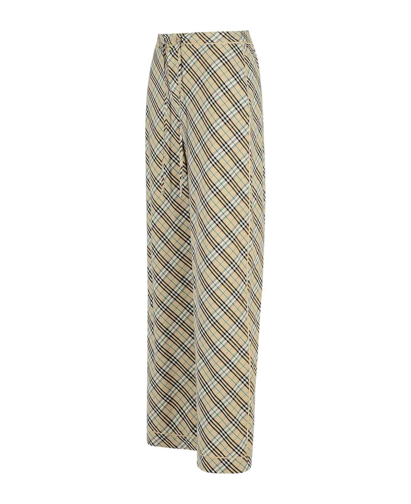 Burberry Cream Cotton Pants - HUSK IP CHECK