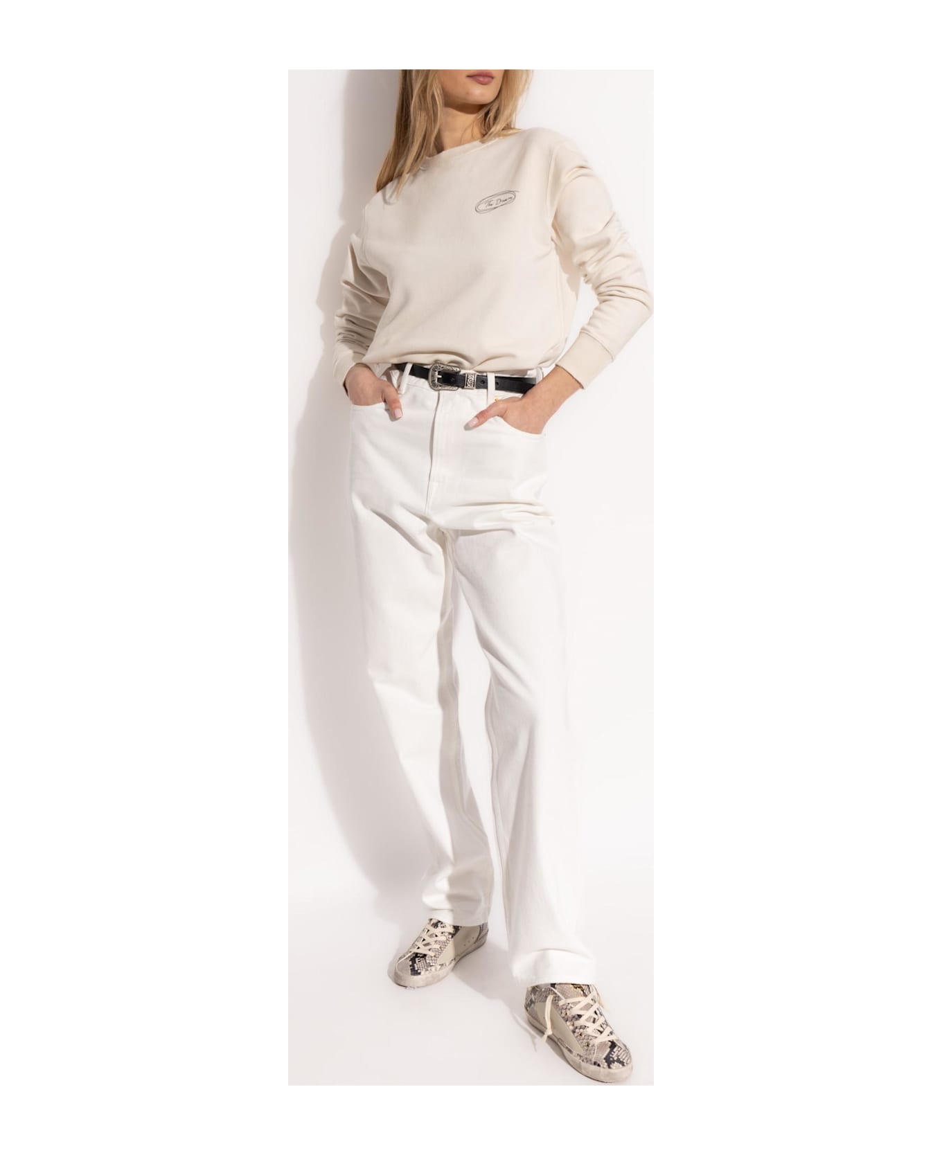 Golden Goose Sweatshirt - Heritage White Black