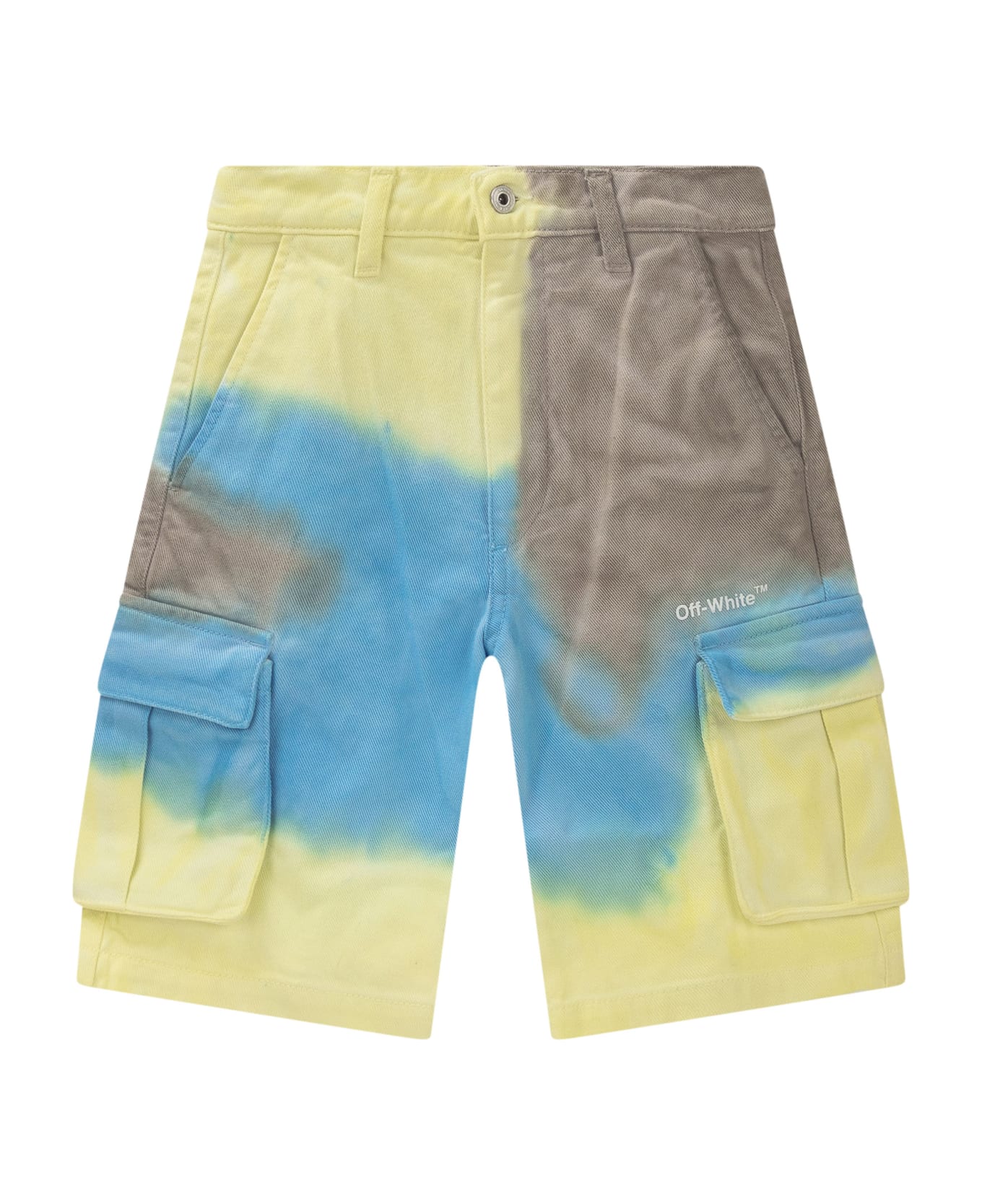 Off-White Tie-dye Cargo Shorts - SPRAYED WH