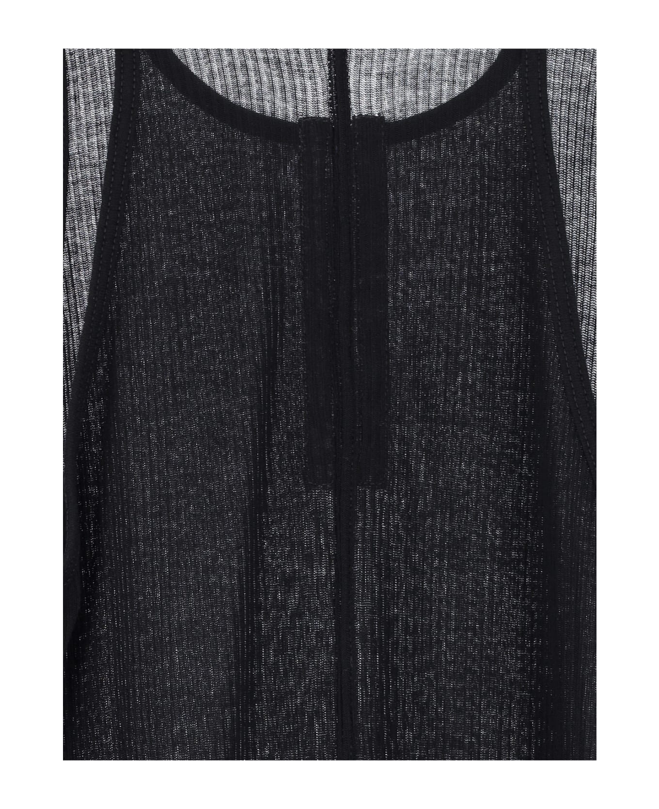 Rick Owens Ribbed Tank Dress - Black